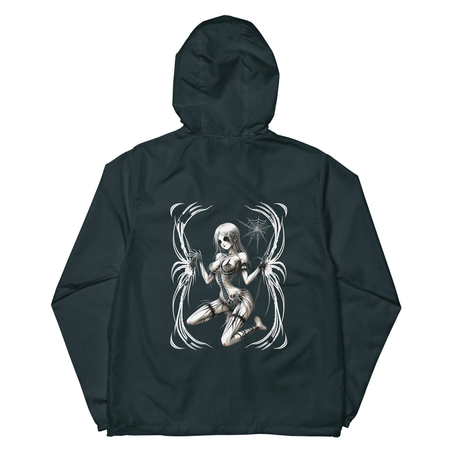 Pinup Spider Girl Unisex lightweight zip up windbreaker