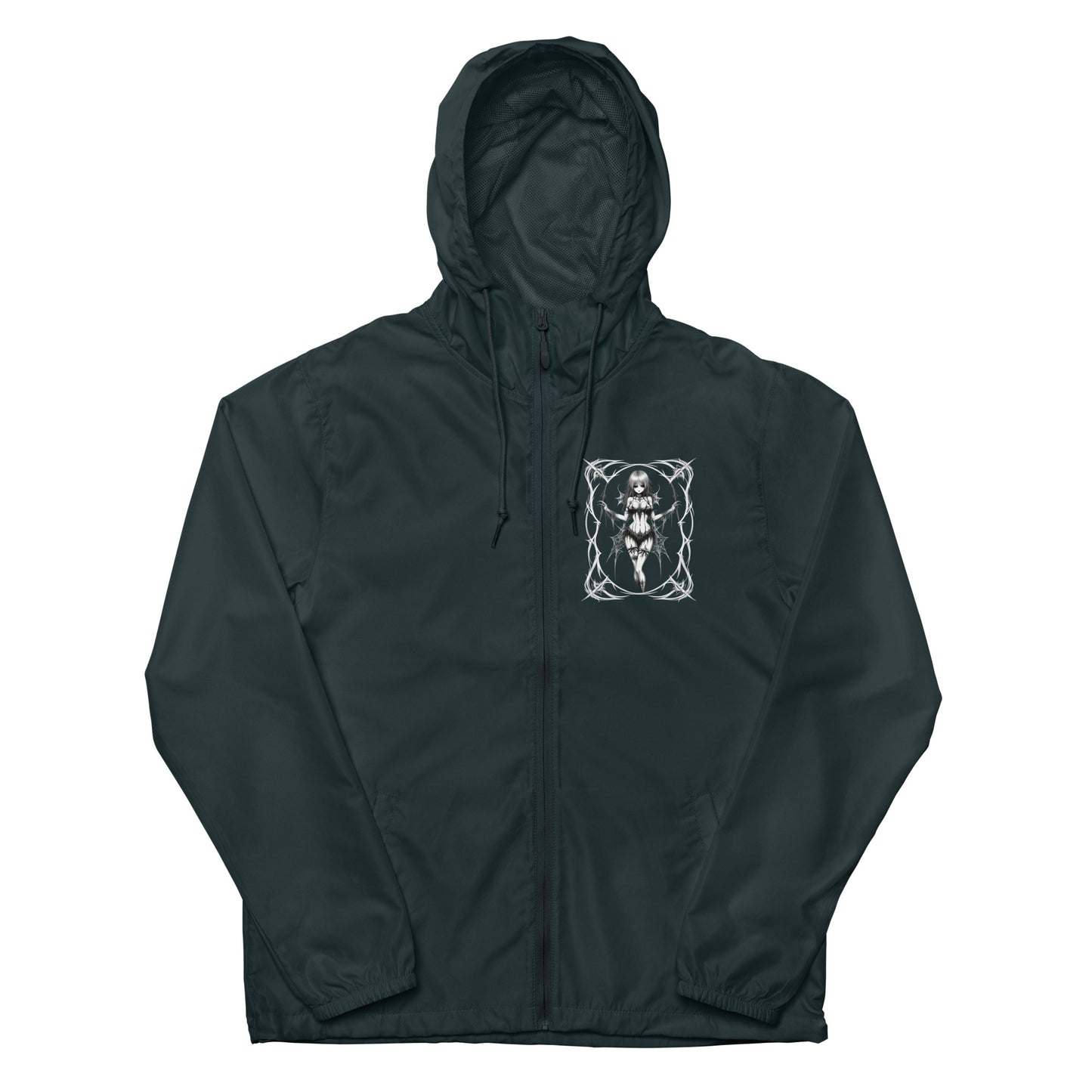 Pinup Spider Girl Unisex lightweight zip up windbreaker