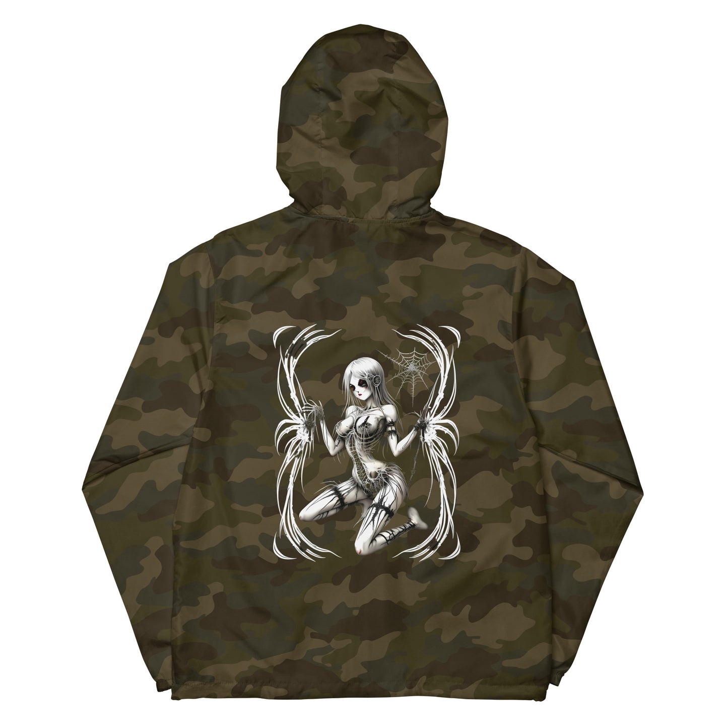 Pinup Spider Girl Unisex lightweight zip up windbreaker