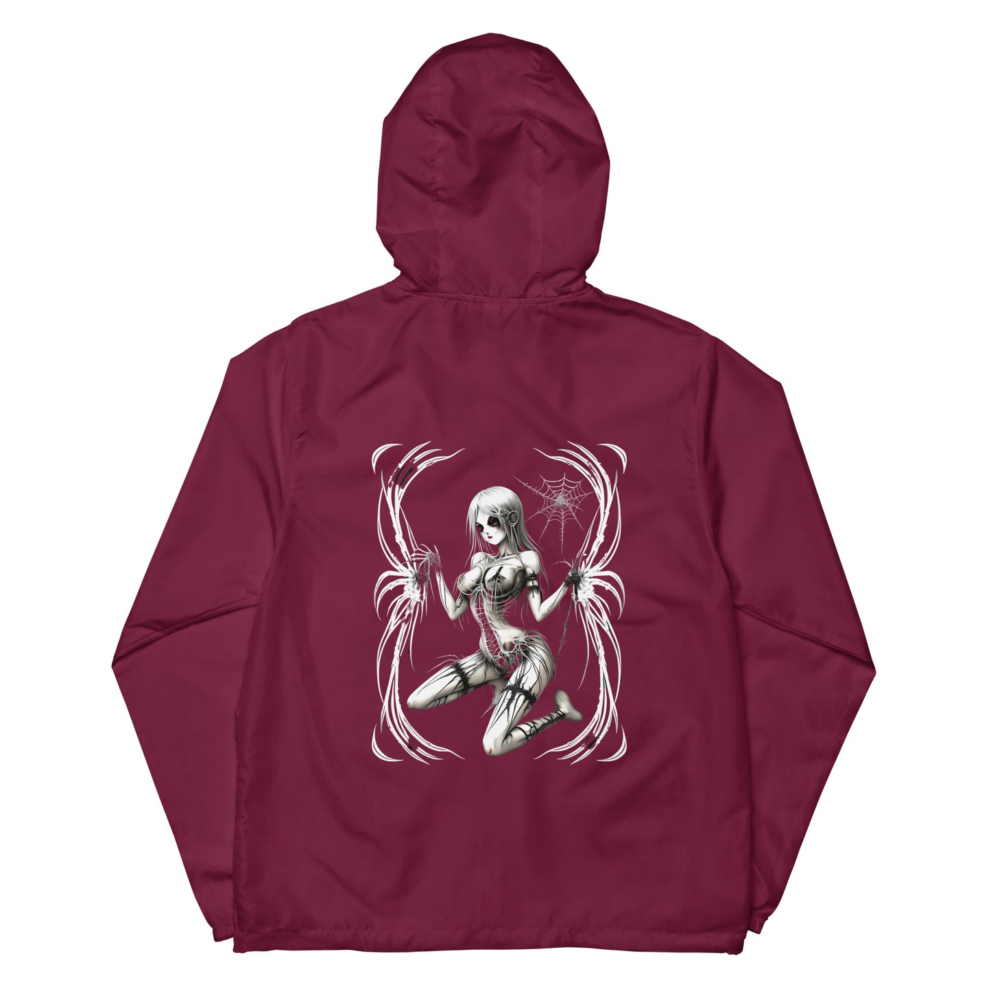 Pinup Spider Girl Unisex lightweight zip up windbreaker