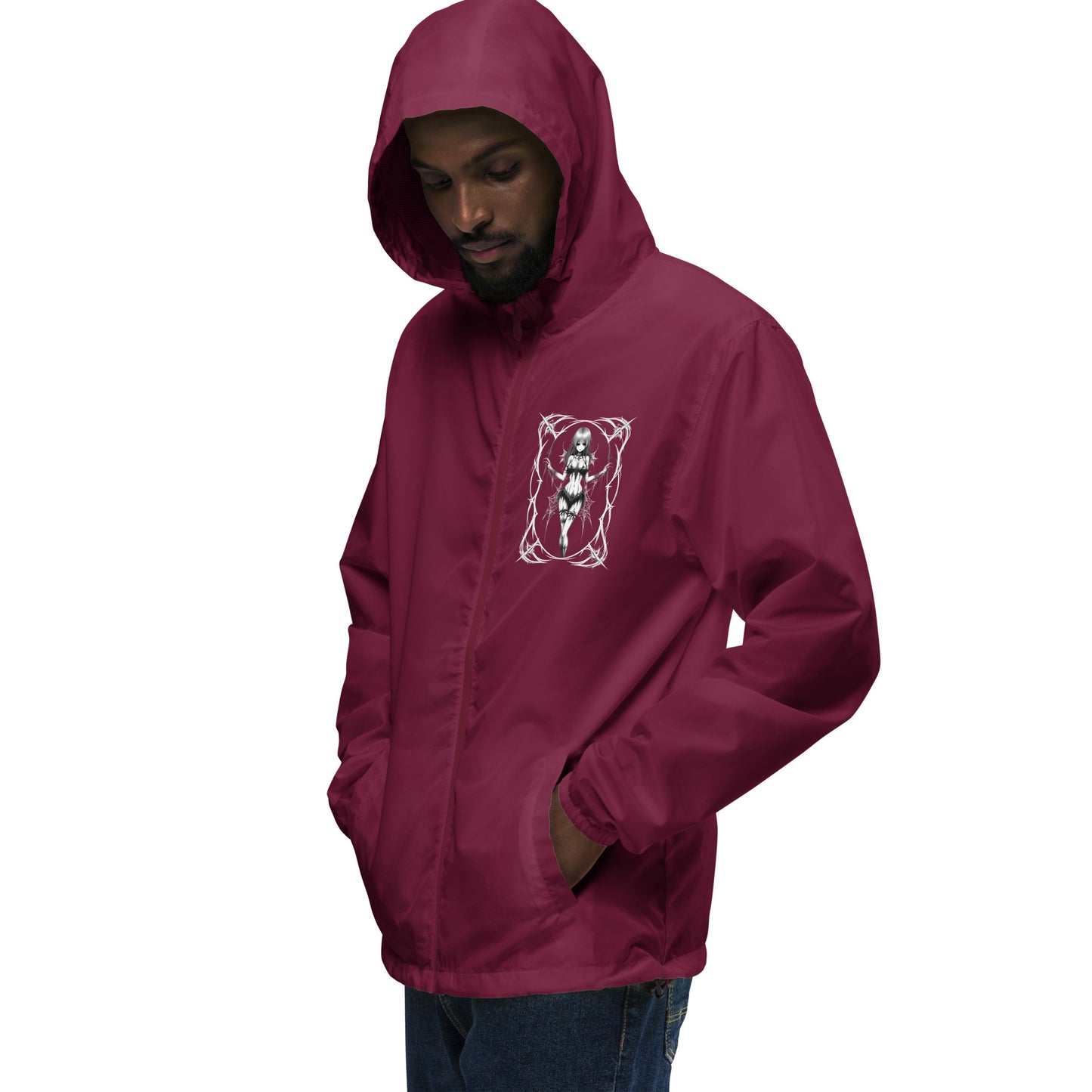 Pinup Spider Girl Unisex lightweight zip up windbreaker