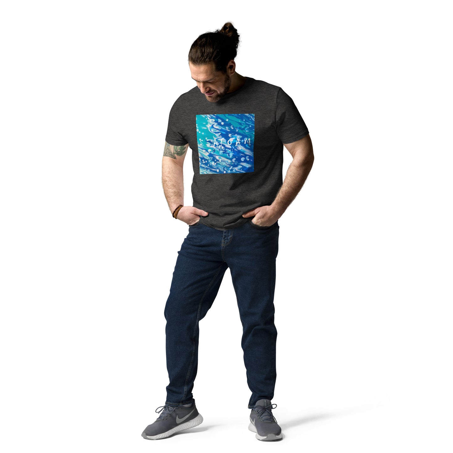 Jess Lewis Seafoam Men's organic cotton t-shirt - Free Delivery! Rock / Mathrock / Progressive / Jazz Fusion - Alternative Apparel and Merch Only from Phase B Records.