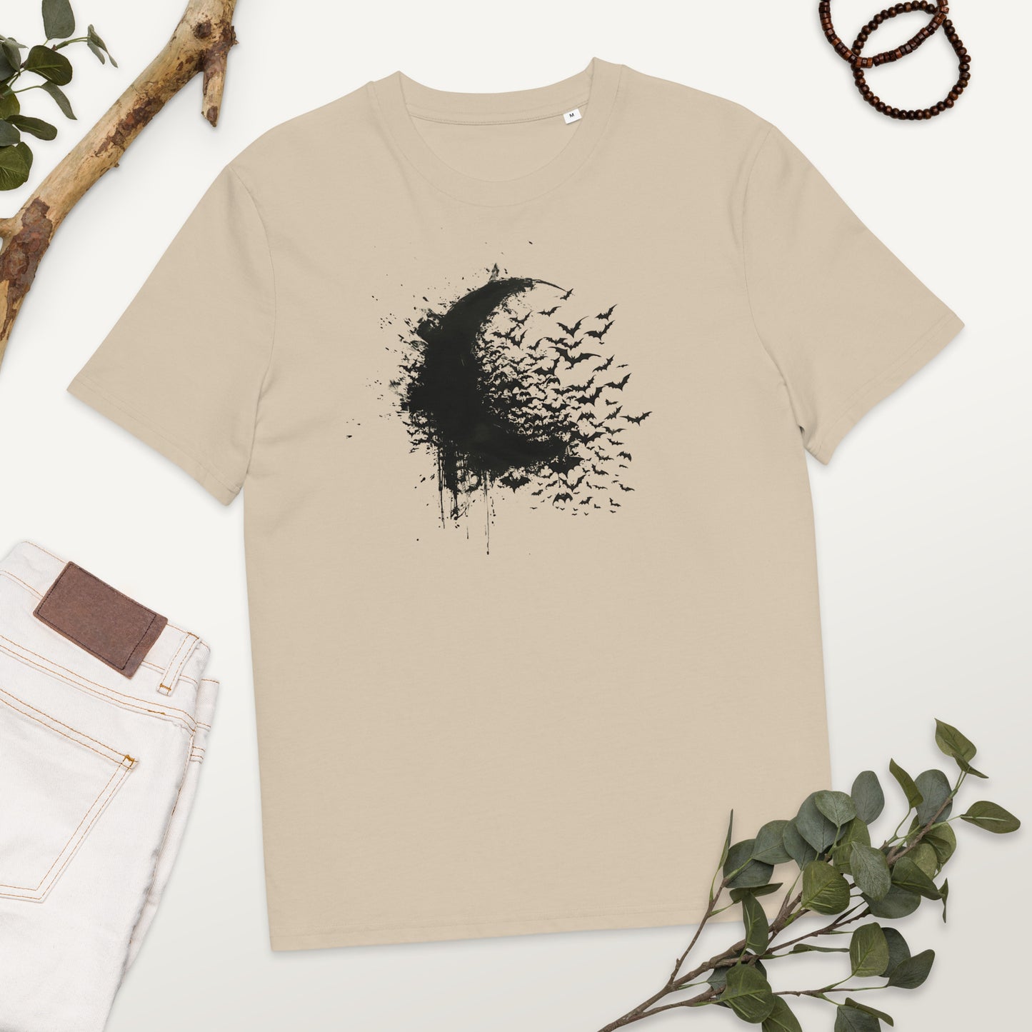 Moon & Bats Unisex Organic Cotton T-Shirt