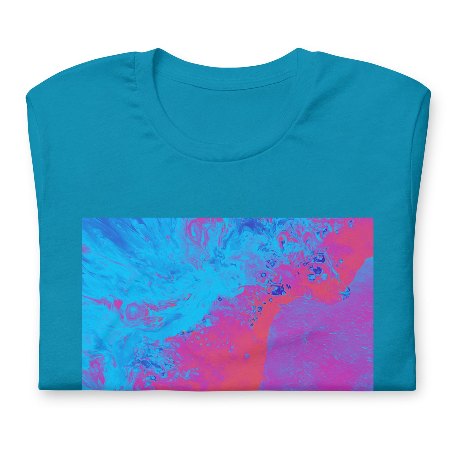 Pink & Blue Abstract Ocean Unisex T-Shirt