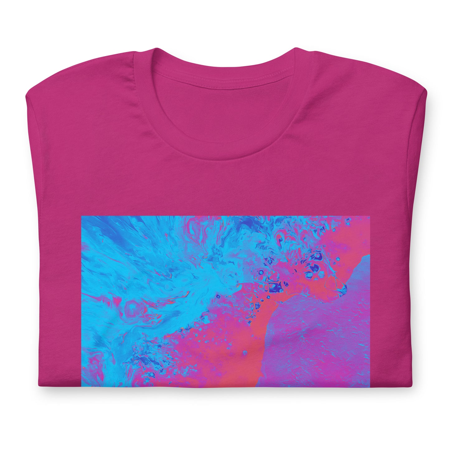 Pink & Blue Abstract Ocean Unisex T-Shirt