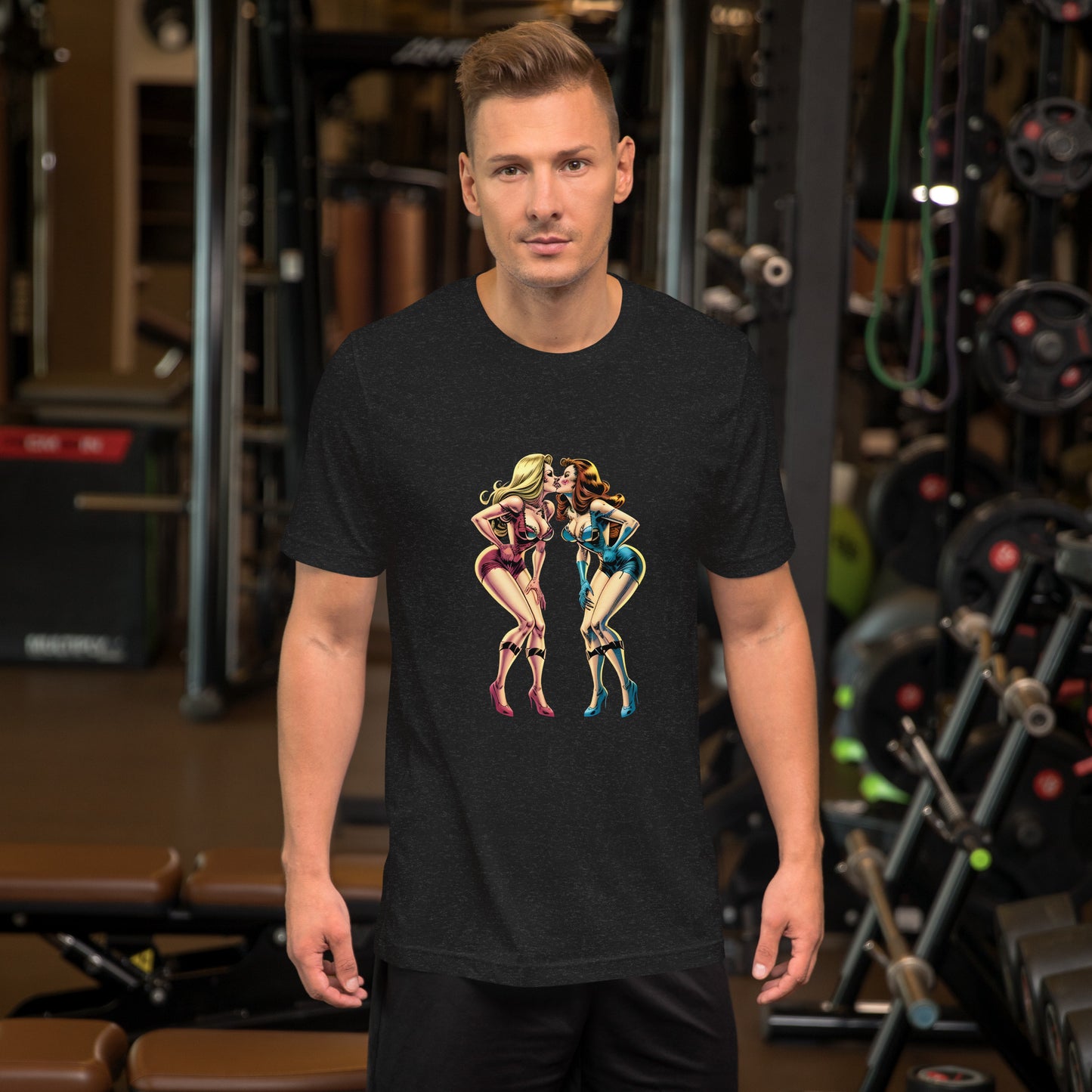 Retro Space Girls Pin up Unisex graphic T shirt