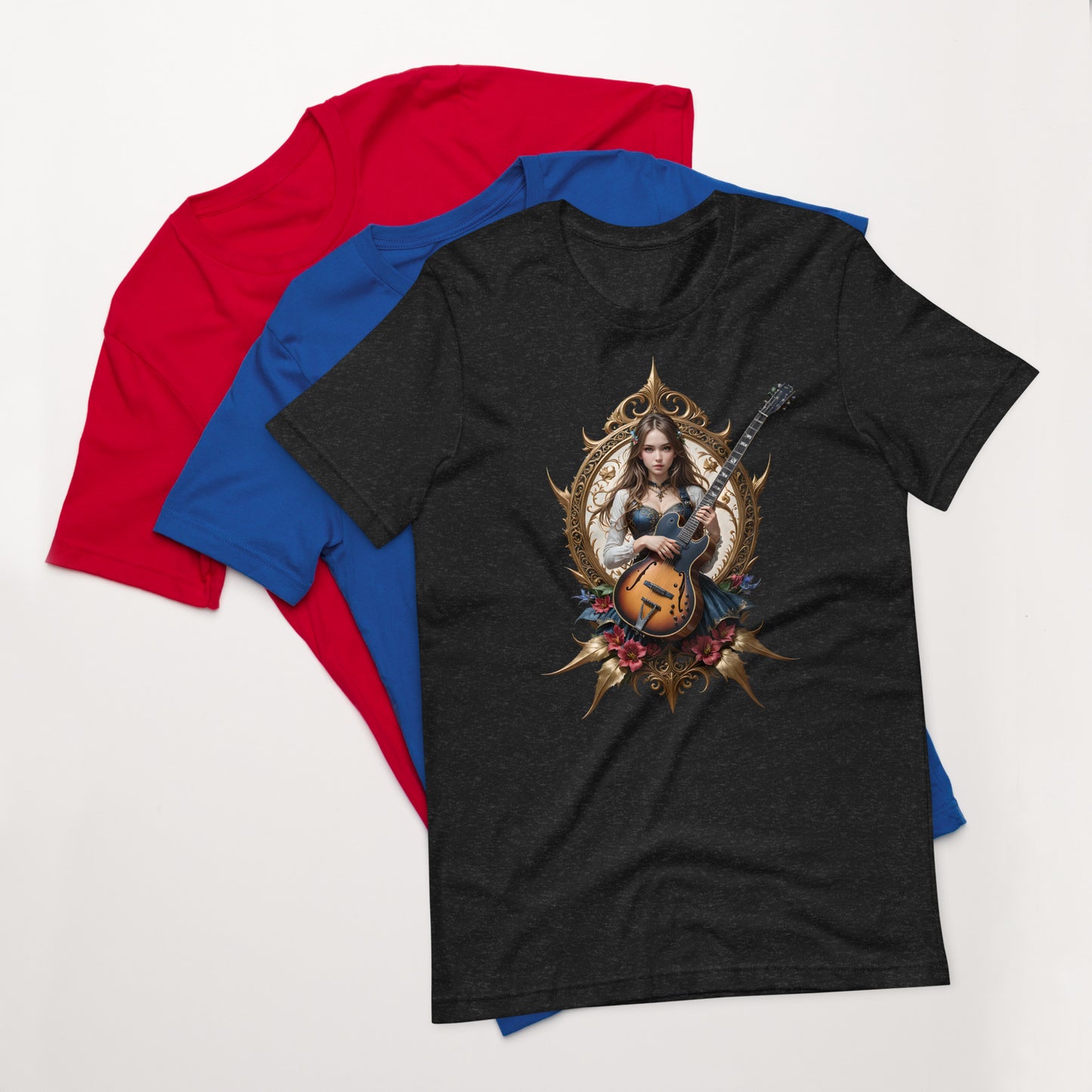Guitar Queen Pinup Girl Unisex t-shirt