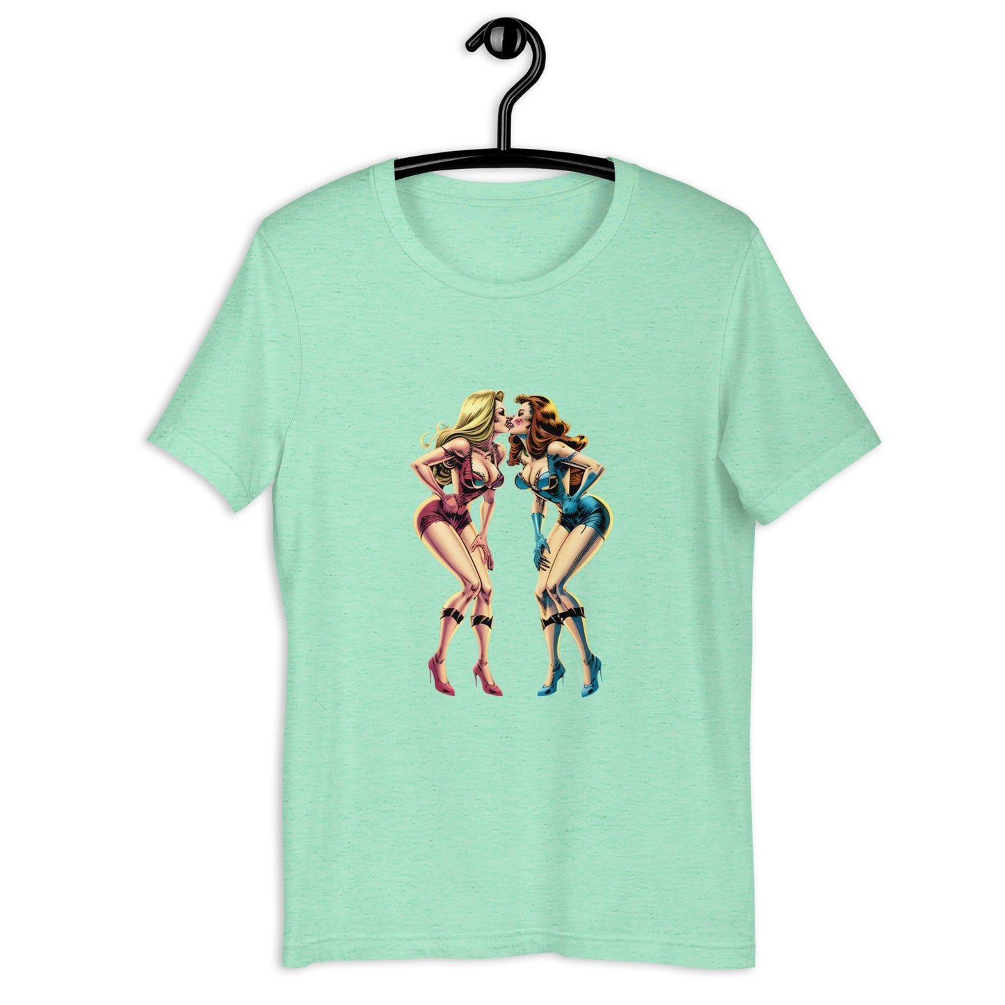 Retro Space Girls Pin up Unisex graphic T shirt