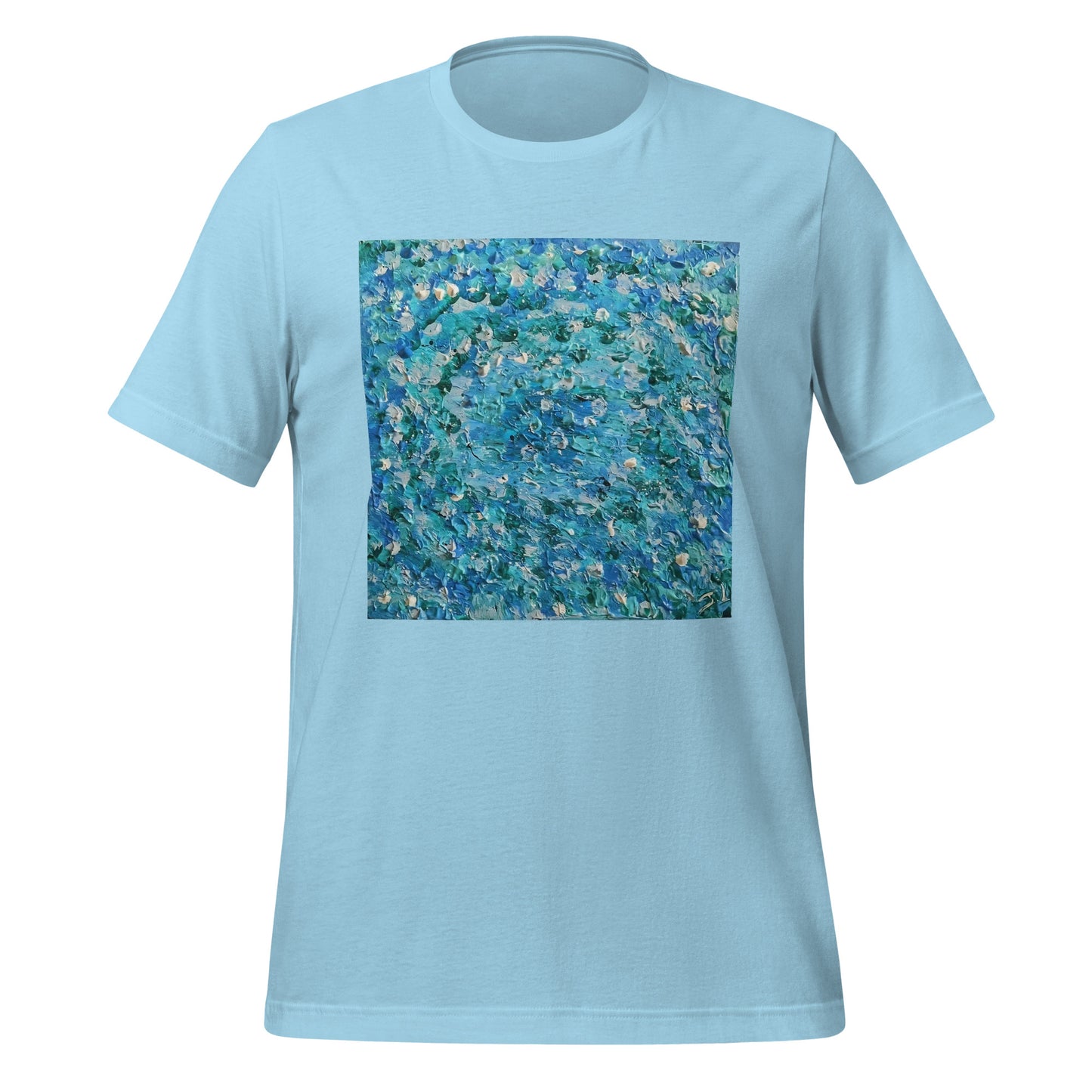 Jess Lewis - Acrylic Artwork printed tee Abstract Blues Unisex
