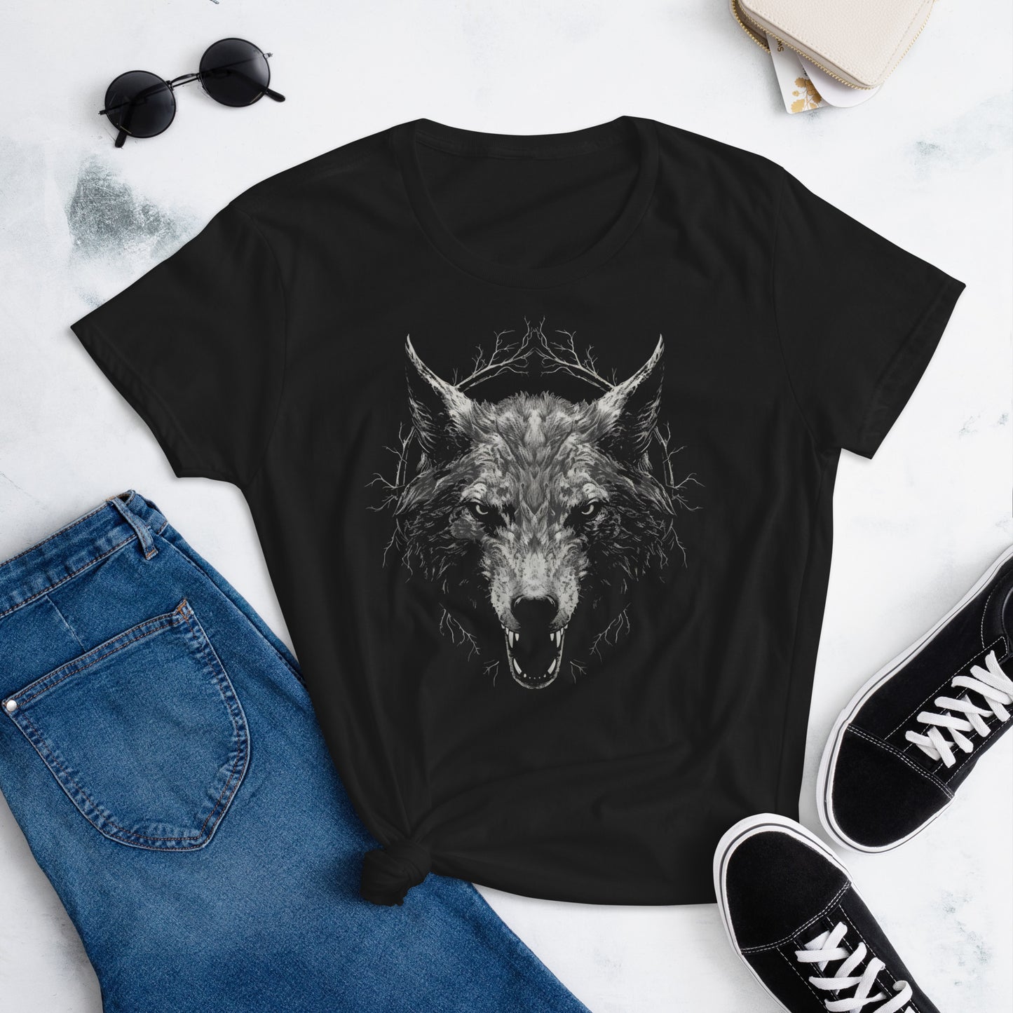 Dead Deceased Unleash the Wolves Women's short sleeve t-shirt - Free Delivery! Rock / Metal / Gothic Alternative - Alternative Apparel Only from Phase B Records. Plus Size to 2XL
