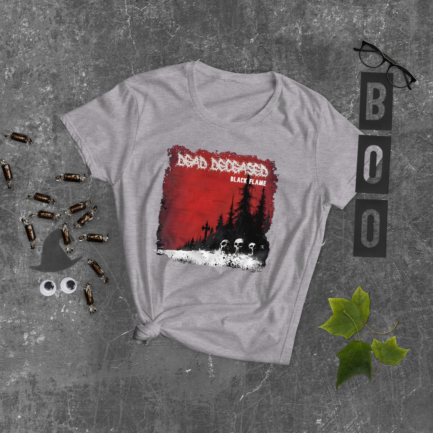 Dead Deceased Black Flame Women's short sleeve t-shirt - Free Delivery! Rock / Metal / Gothic Alternative Tee - Alternative Apparel Only from Phase B Records. Plus Size to 2XL