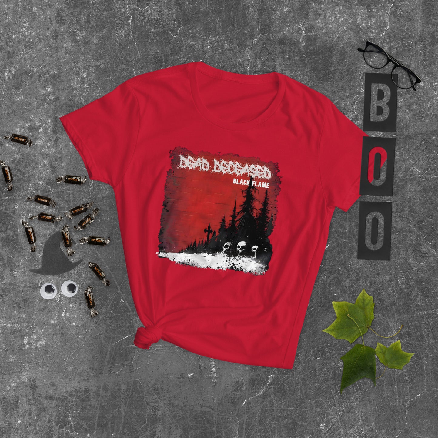 Dead Deceased Black Flame Women's short sleeve t-shirt - Free Delivery! Rock / Metal / Gothic Alternative Tee - Alternative Apparel Only from Phase B Records. Plus Size to 2XL