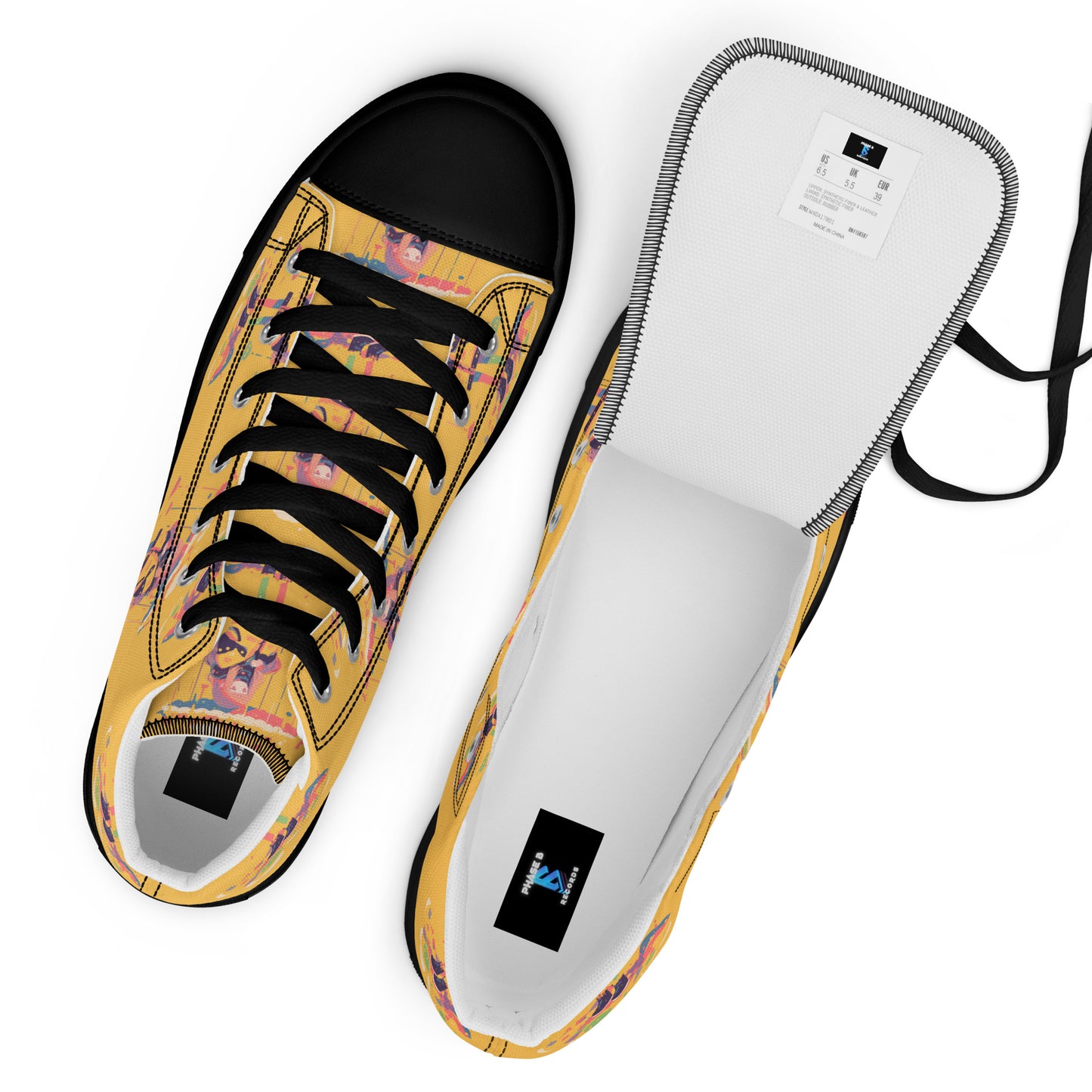 Anime Rain Girl Women’s high top canvas shoes