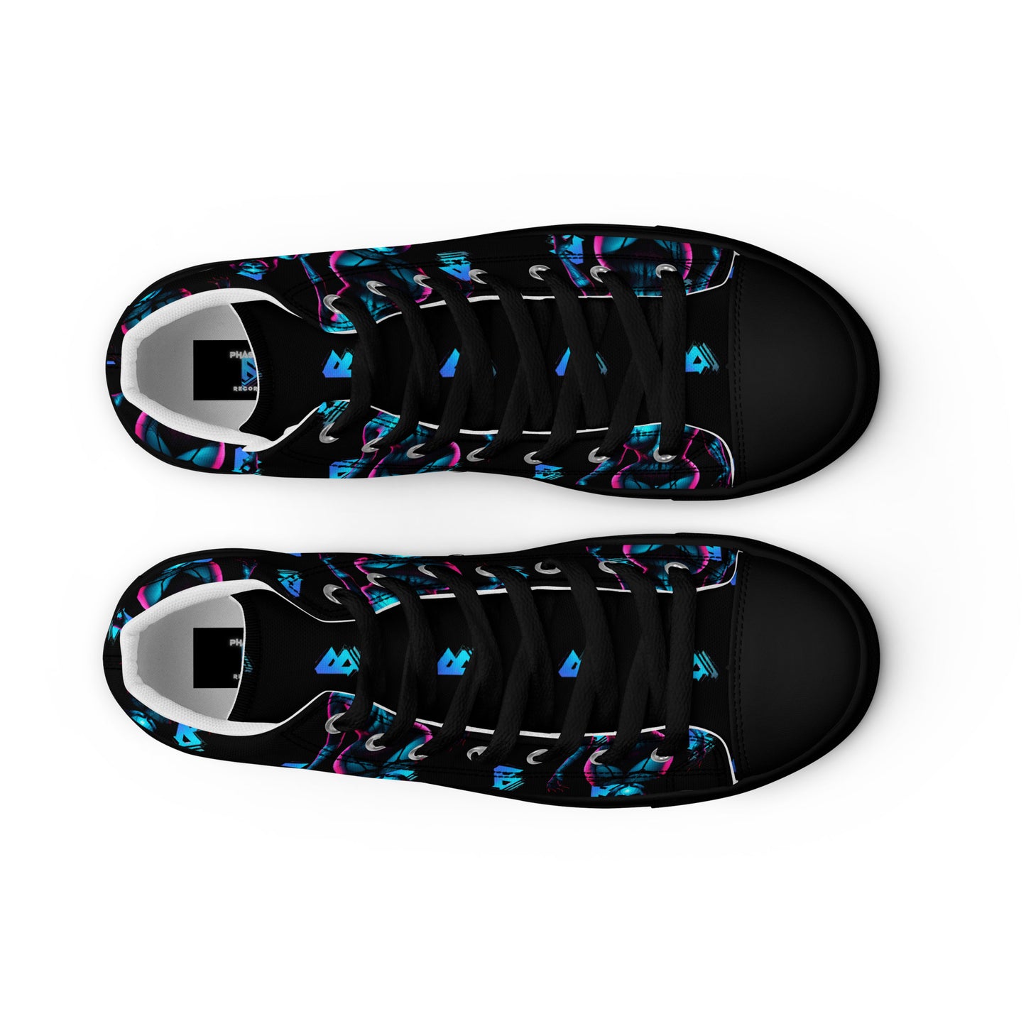 Pinup turquoise Women’s high top canvas shoes