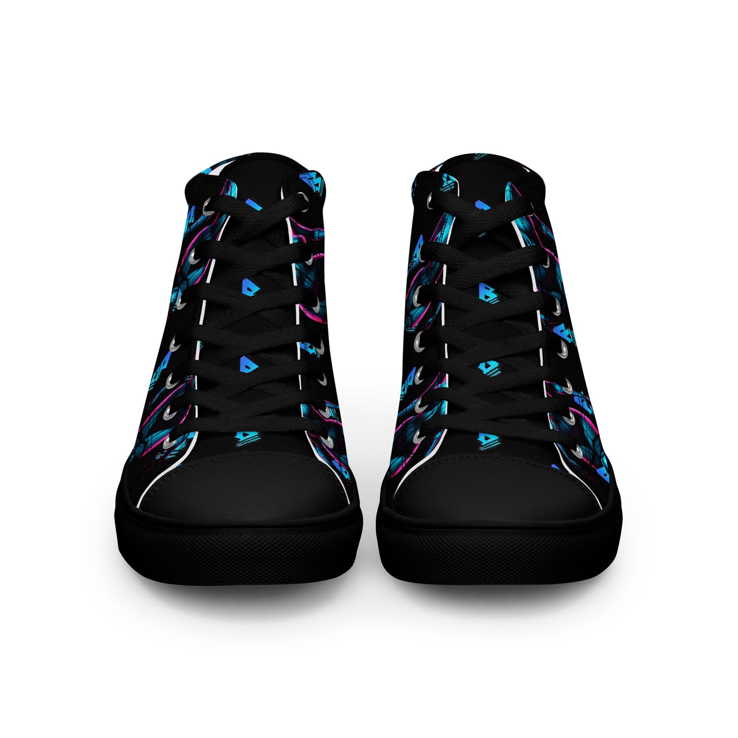 Pinup turquoise Women’s high top canvas shoes
