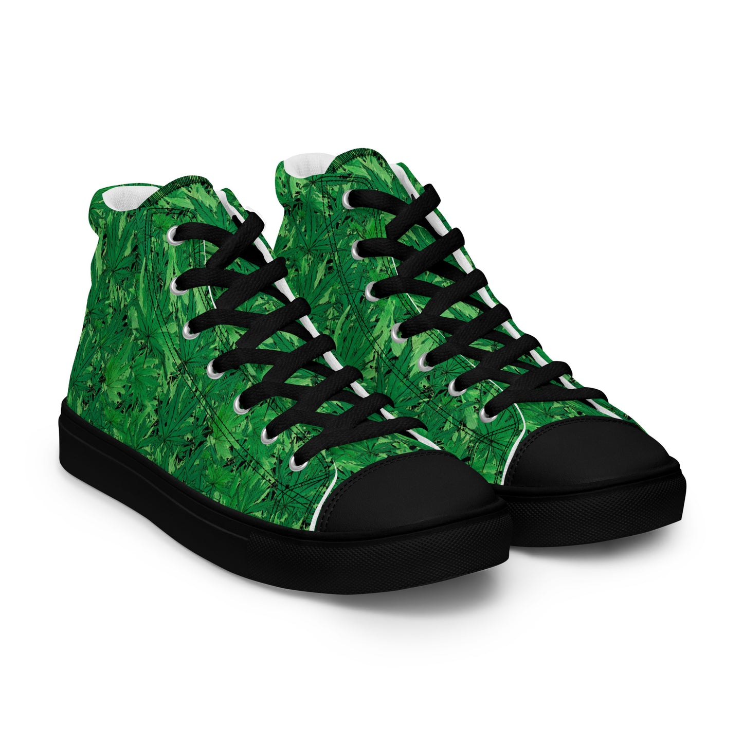 Weed Women’s high top canvas shoes
