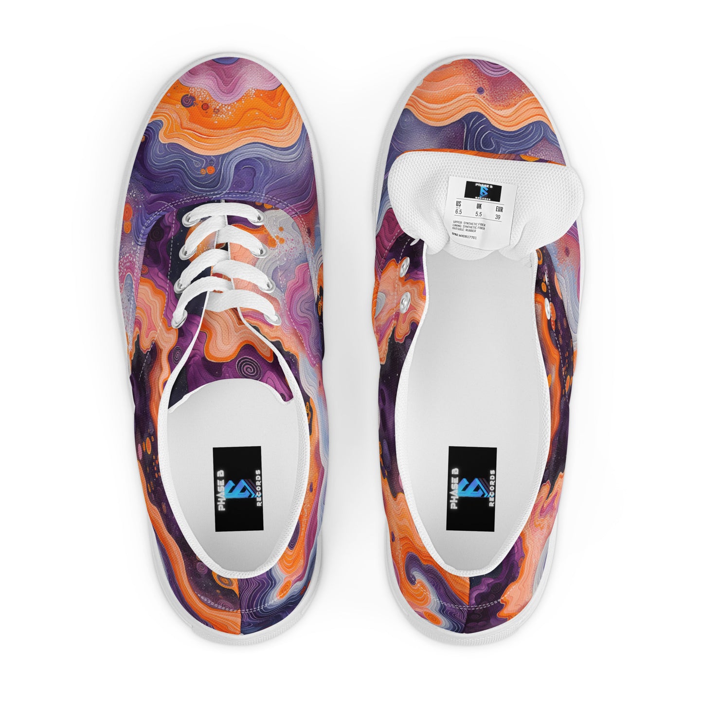 Space Clouds Women’s lace-up canvas shoes