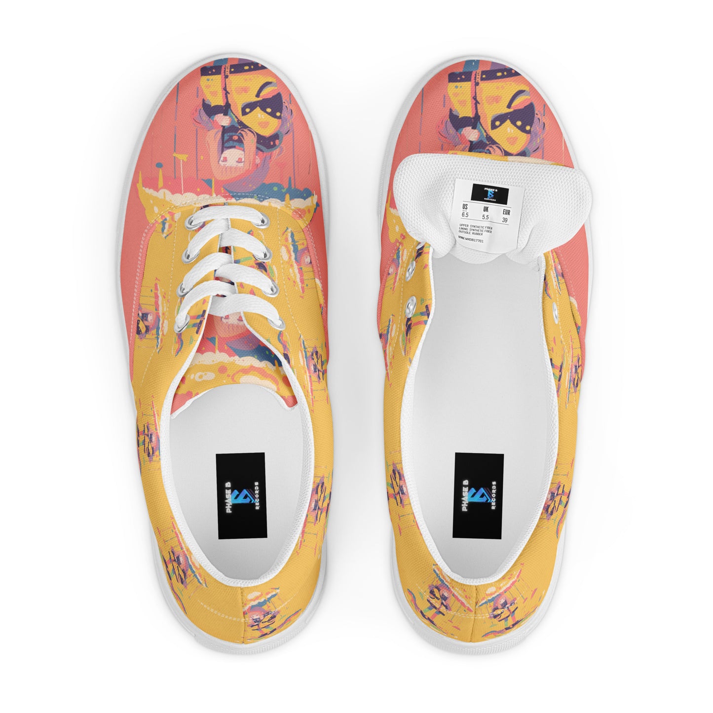Anime Rain Girl Women’s lace-up canvas shoes