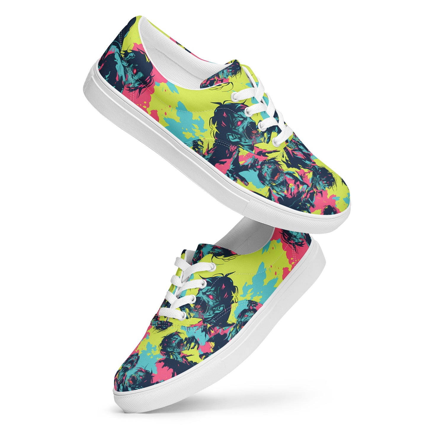 Neon Zombies Women’s lace-up canvas shoes