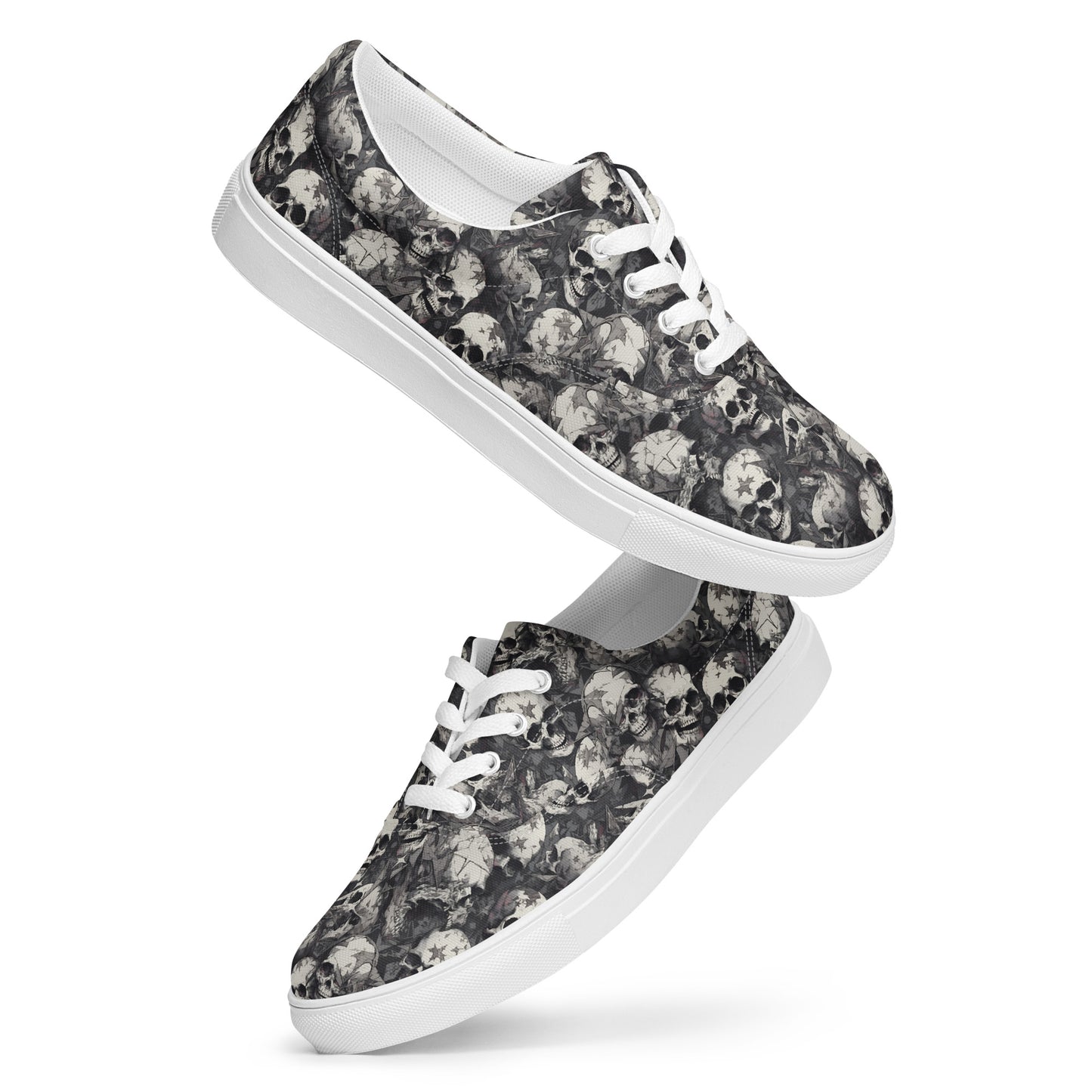 Gothic Skulls Women’s lace-up canvas shoes