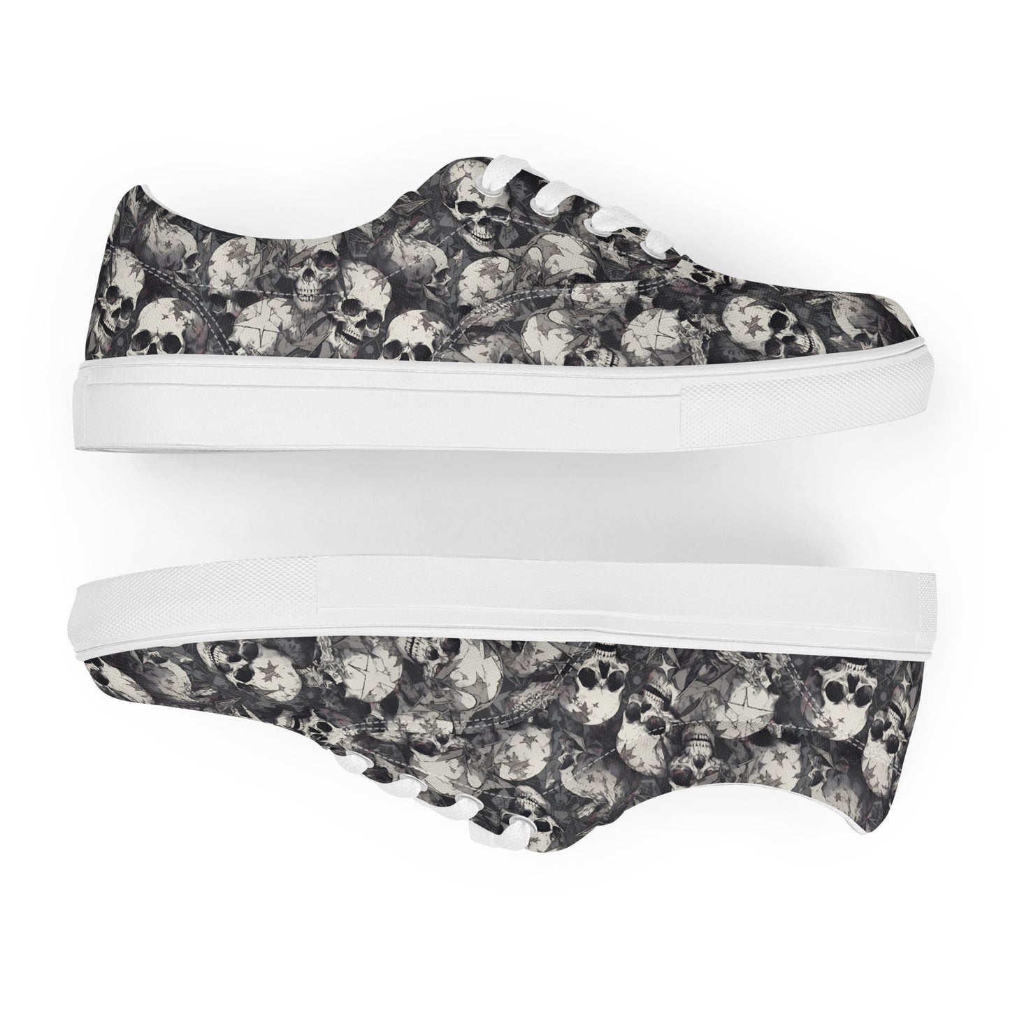 Gothic Skulls Women’s lace-up canvas shoes