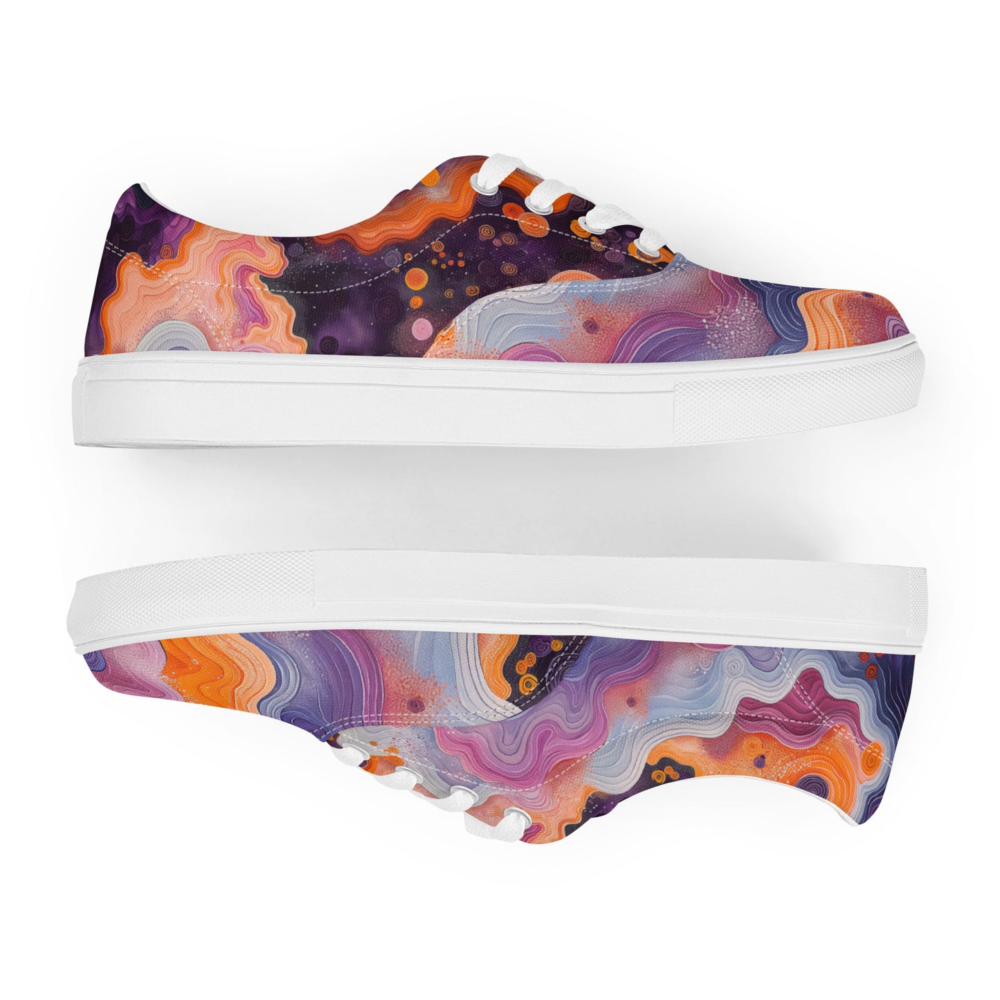 Space Clouds Women’s lace-up canvas shoes