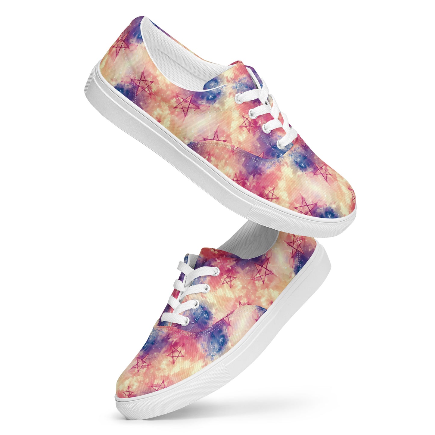 Pentagram Stars Women’s lace-up canvas shoes