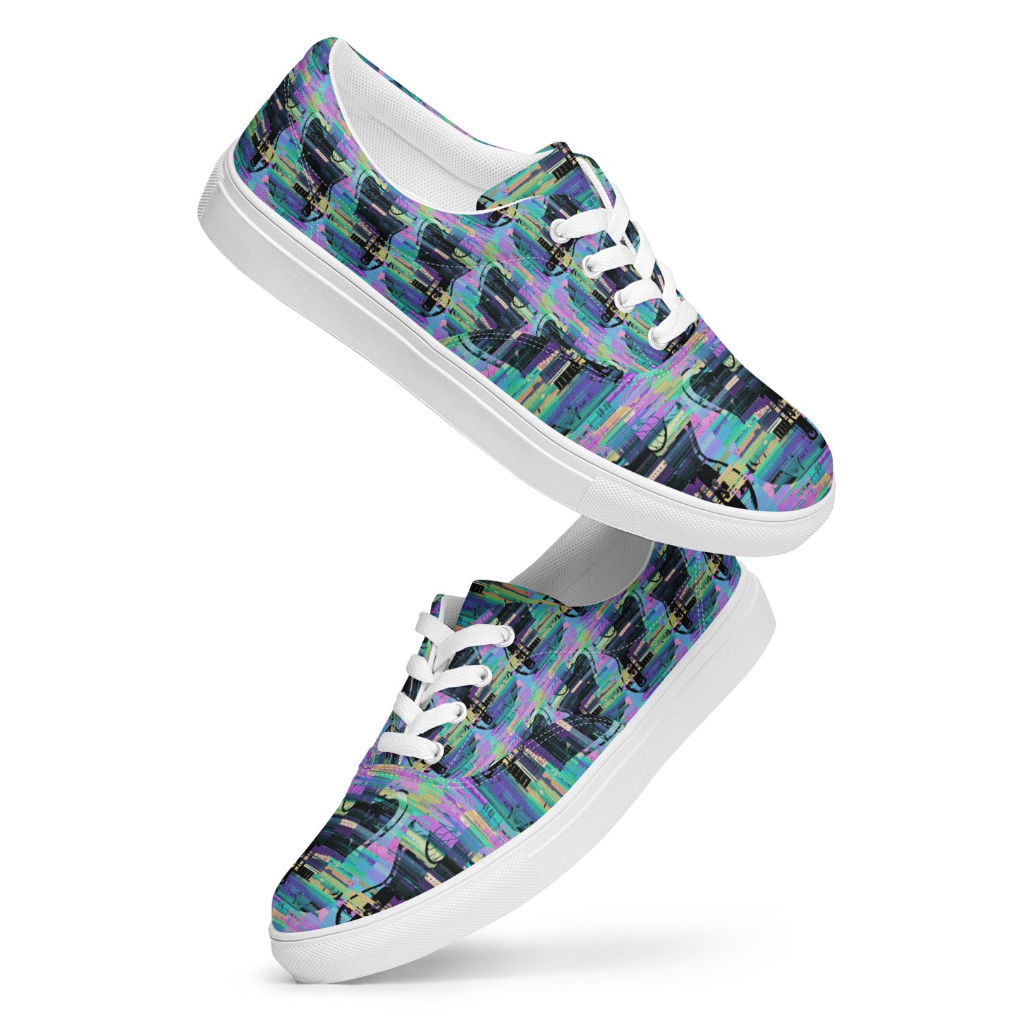 Glitch Guitar Women’s lace-up canvas shoes