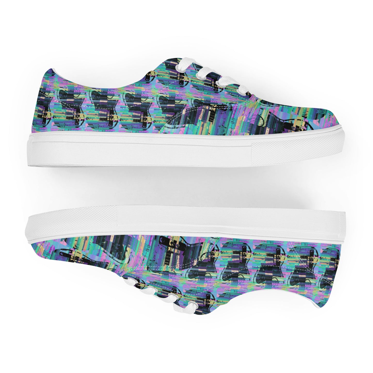 Glitch Guitar Women’s lace-up canvas shoes