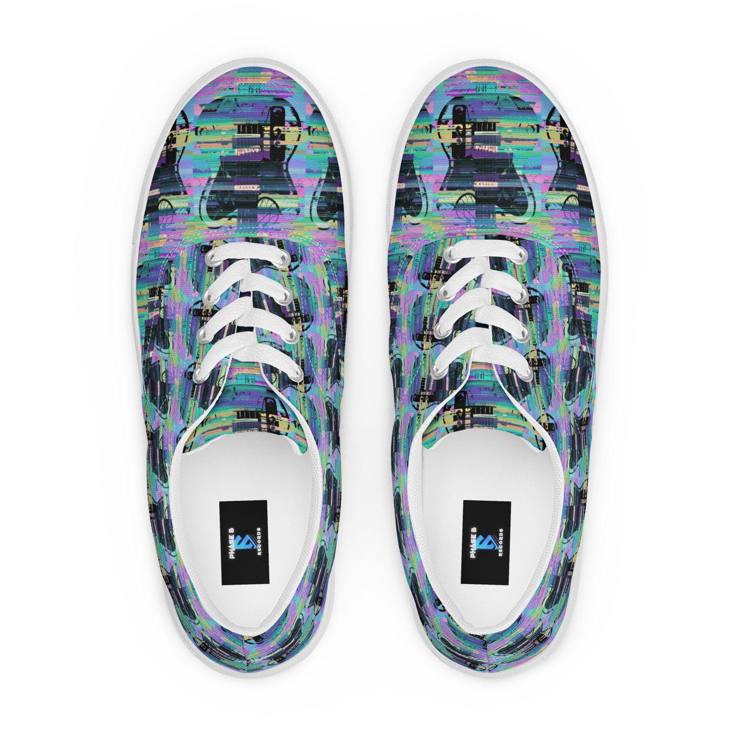 Glitch Guitar Women’s lace-up canvas shoes