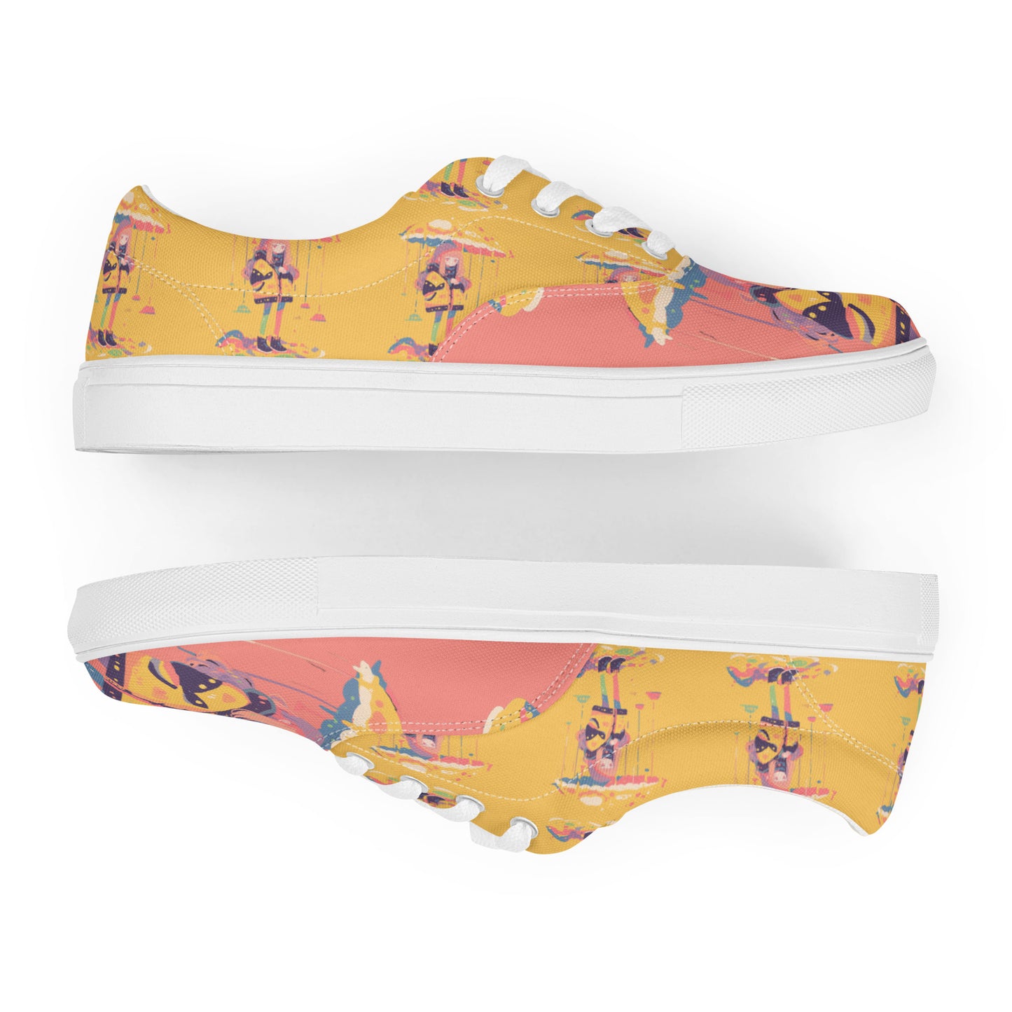 Anime Rain Girl Women’s lace-up canvas shoes