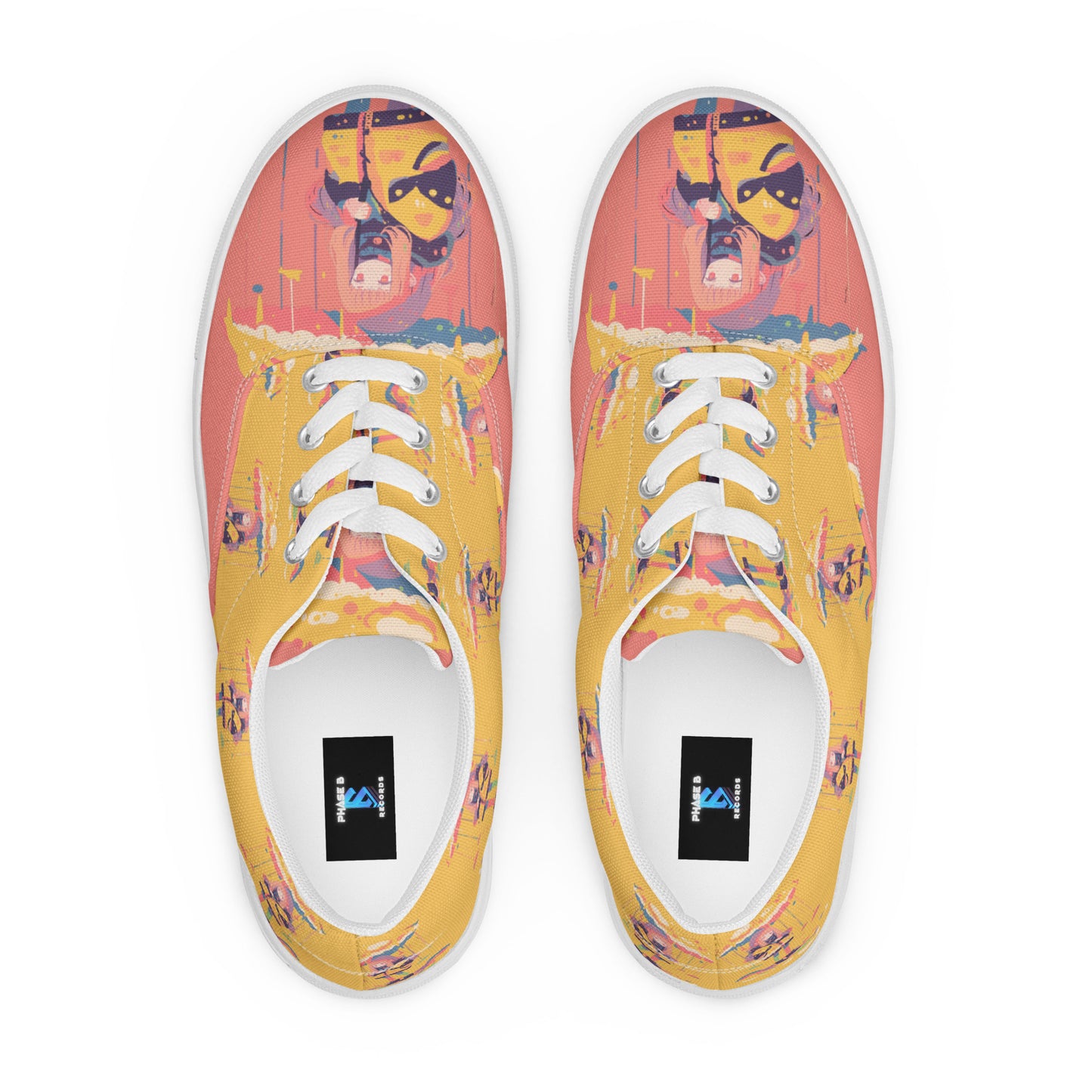 Anime Rain Girl Women’s lace-up canvas shoes