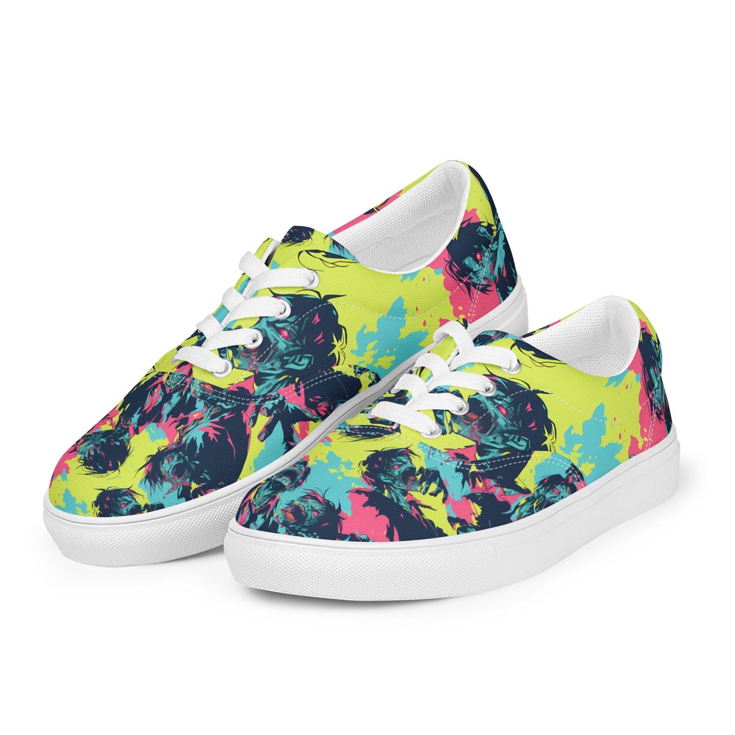 Neon Zombies Women’s lace-up canvas shoes