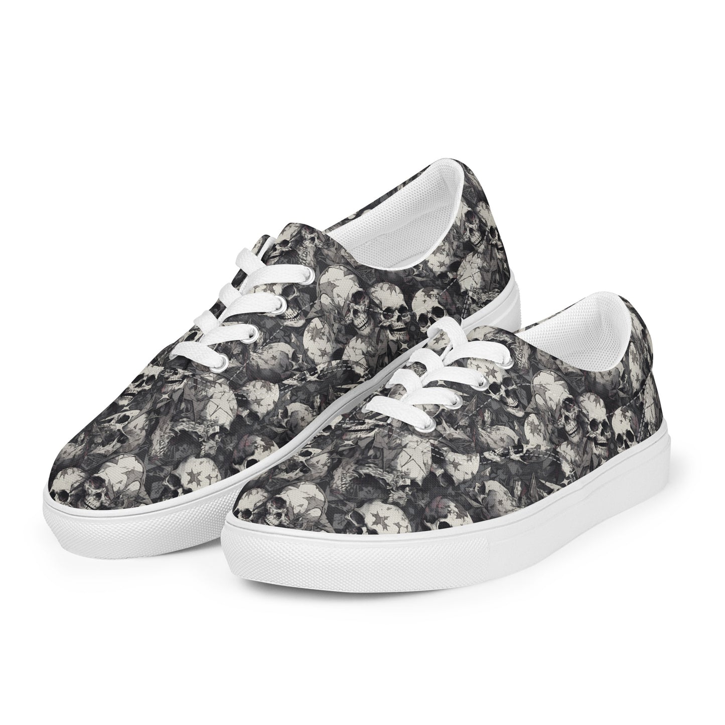 Gothic Skulls Women’s lace-up canvas shoes