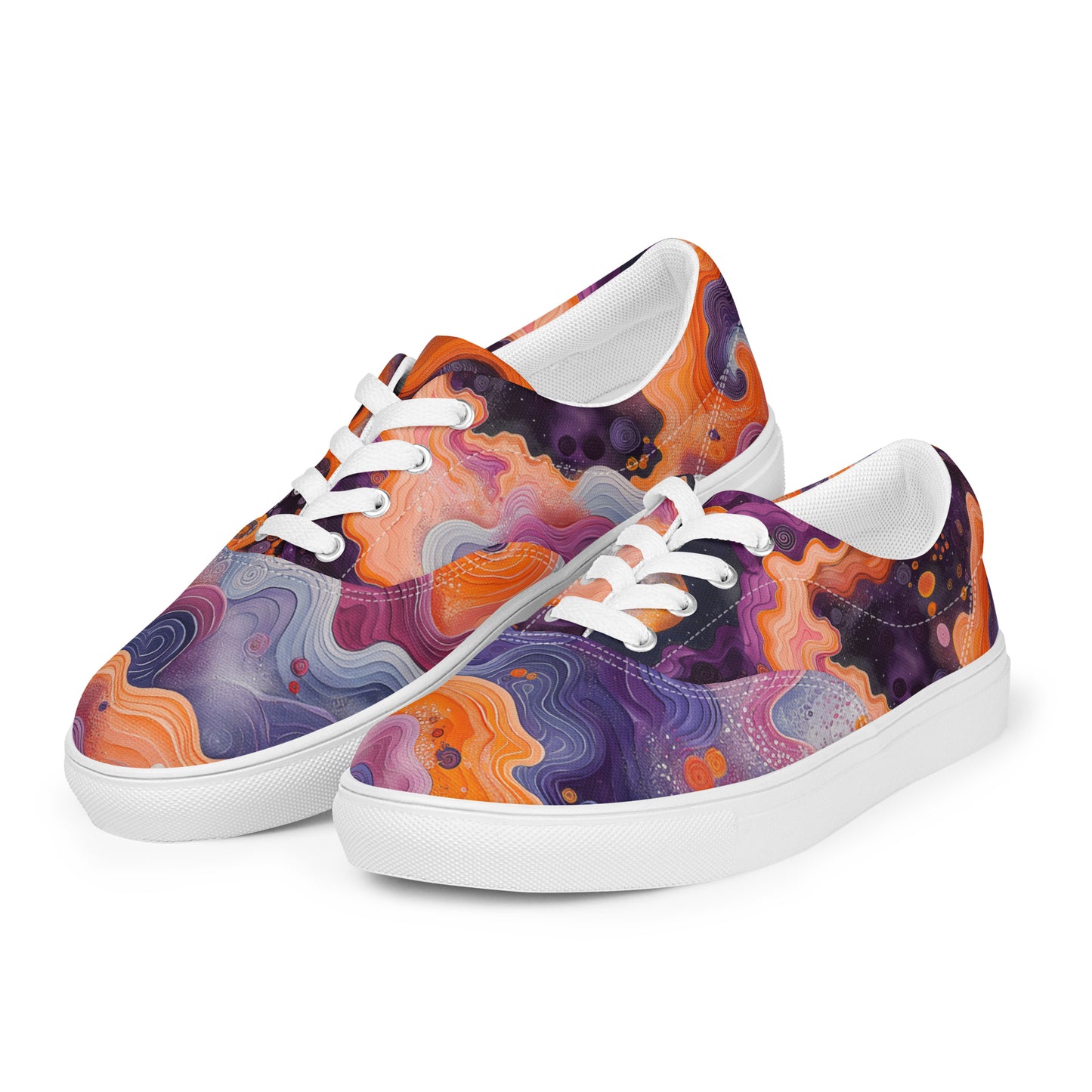 Space Clouds Women’s lace-up canvas shoes