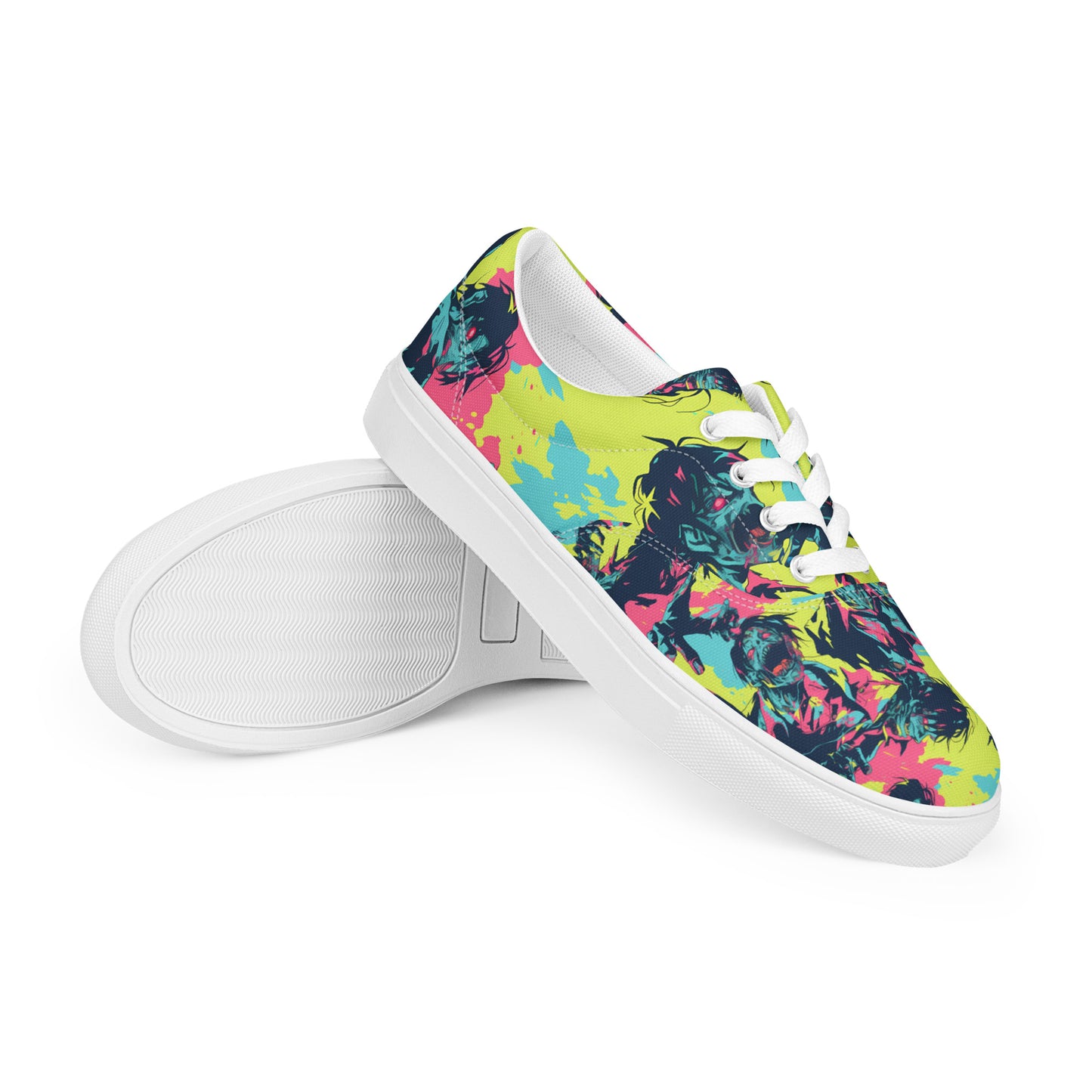 Neon Zombies Women’s lace-up canvas shoes