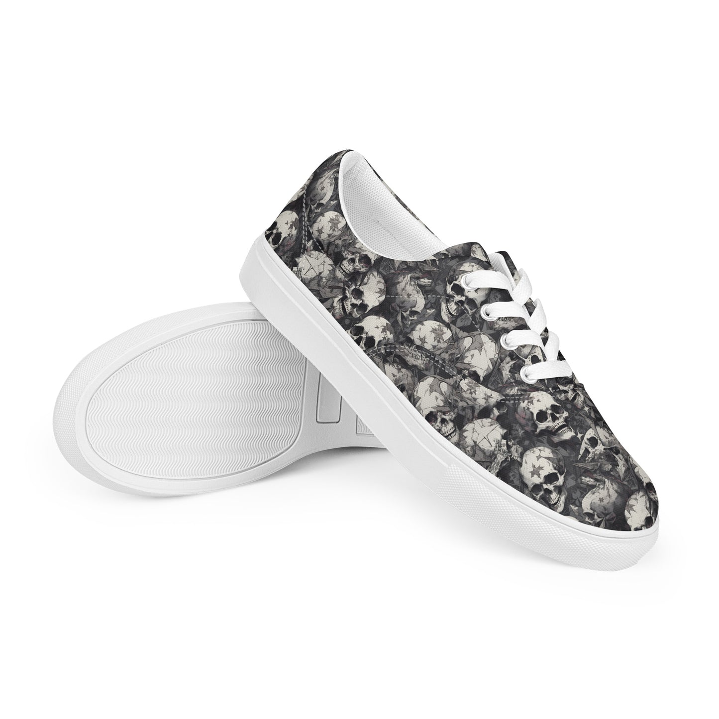 Gothic Skulls Women’s lace-up canvas shoes