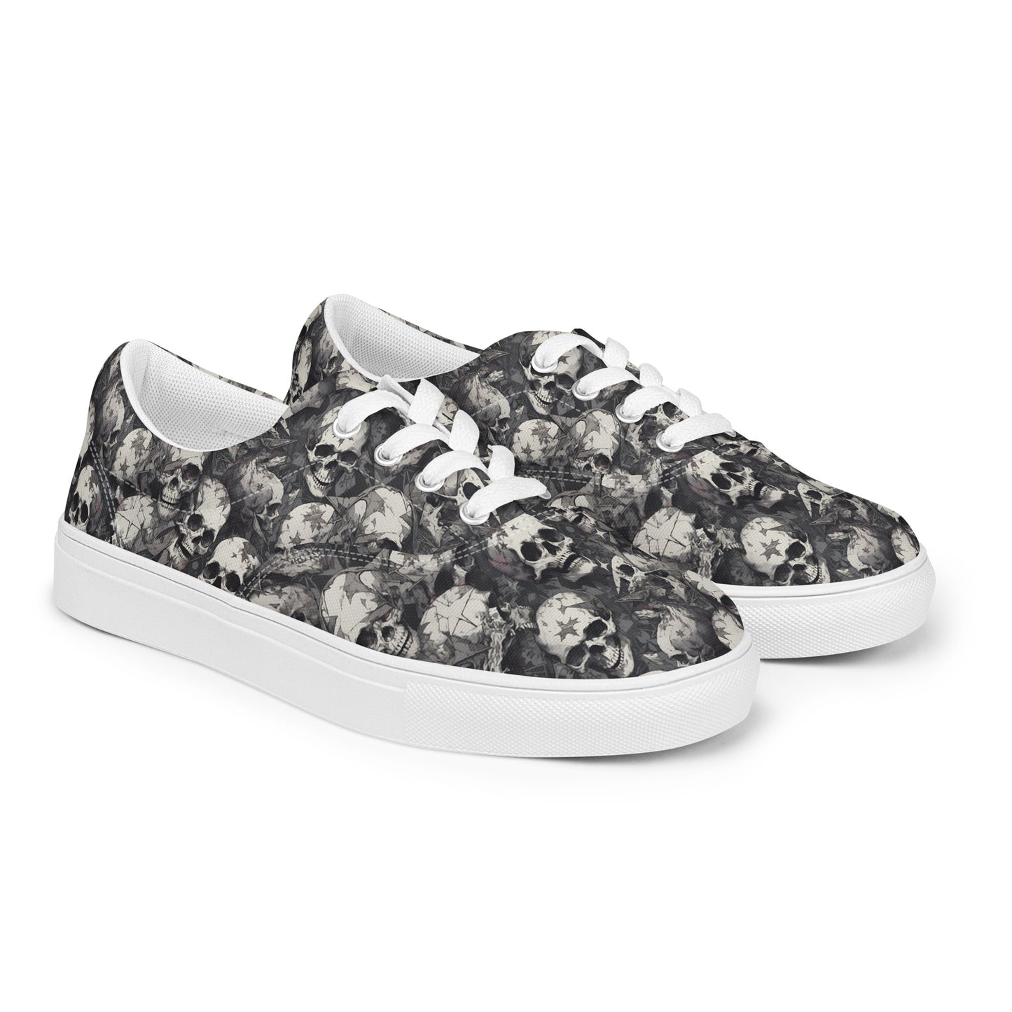 Gothic Skulls Women’s lace-up canvas shoes