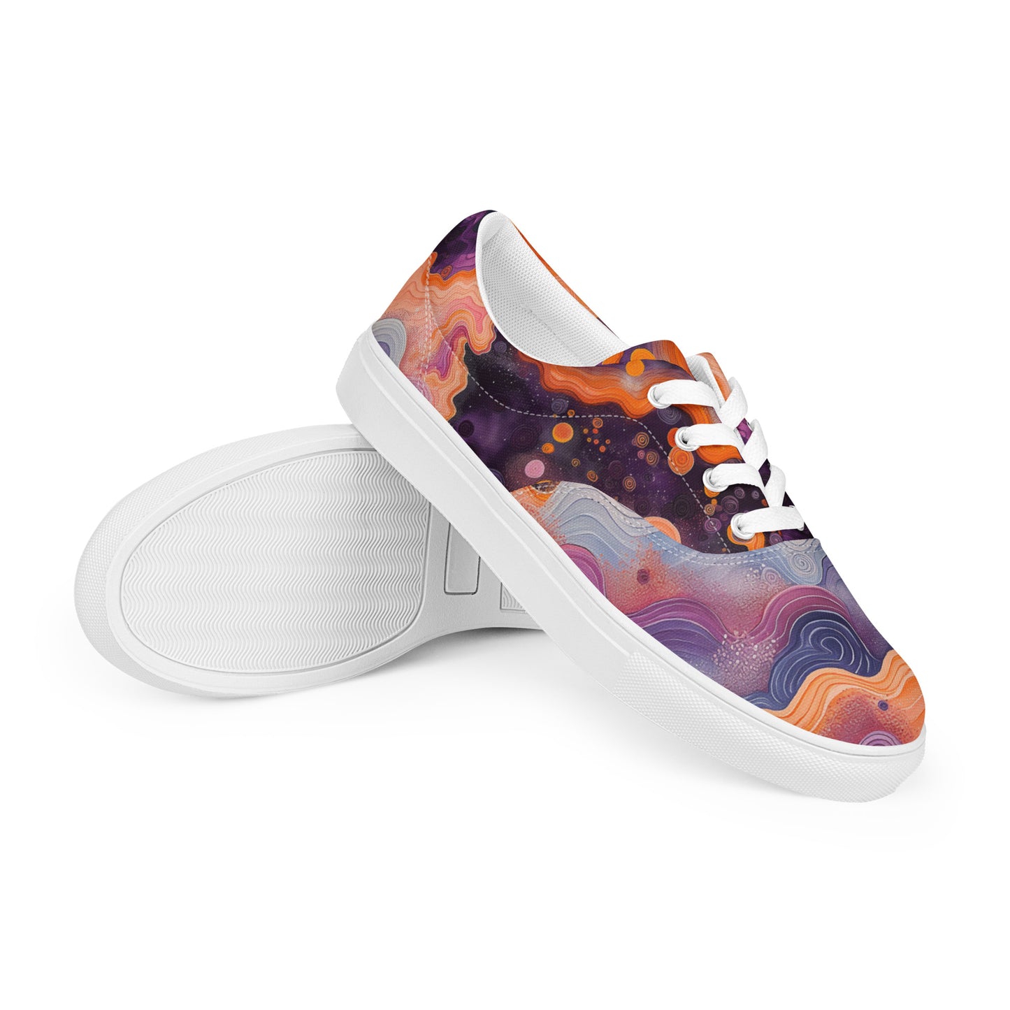 Space Clouds Women’s lace-up canvas shoes