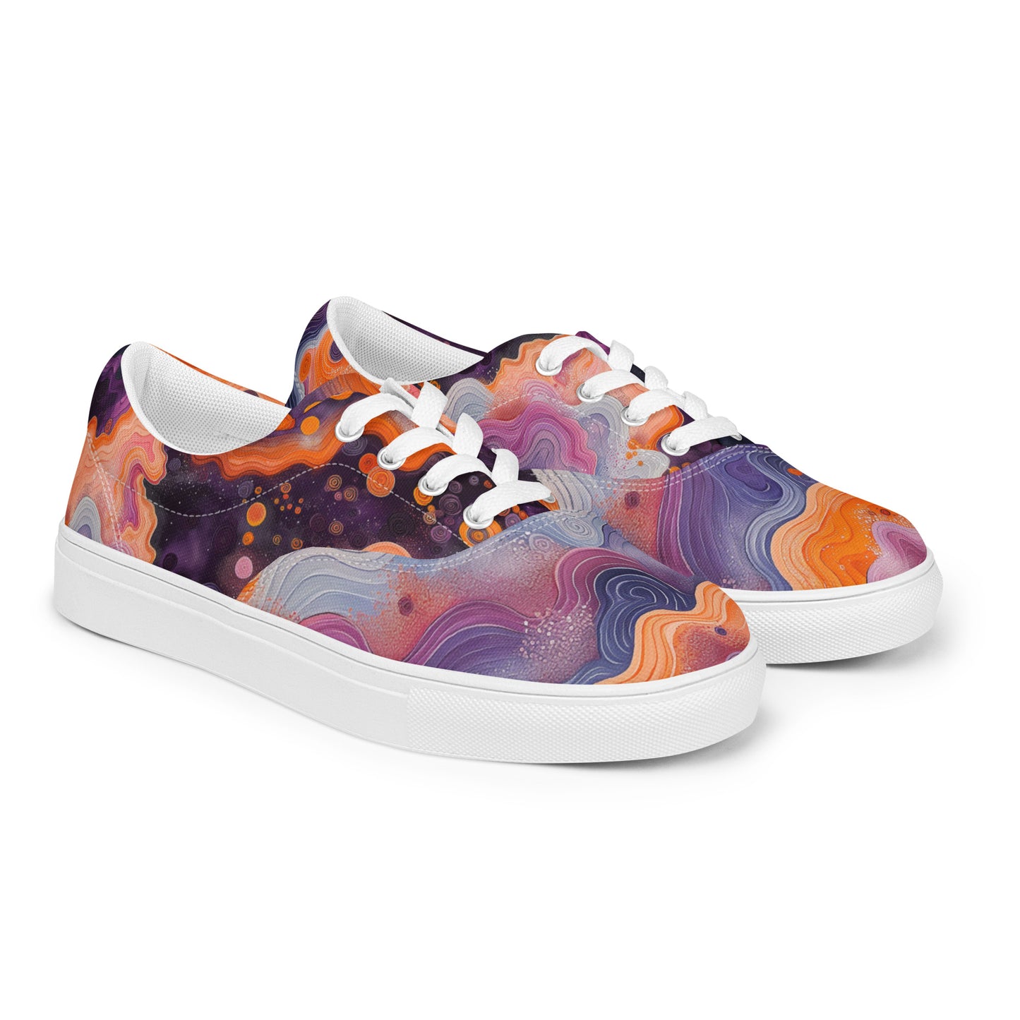 Space Clouds Women’s lace-up canvas shoes