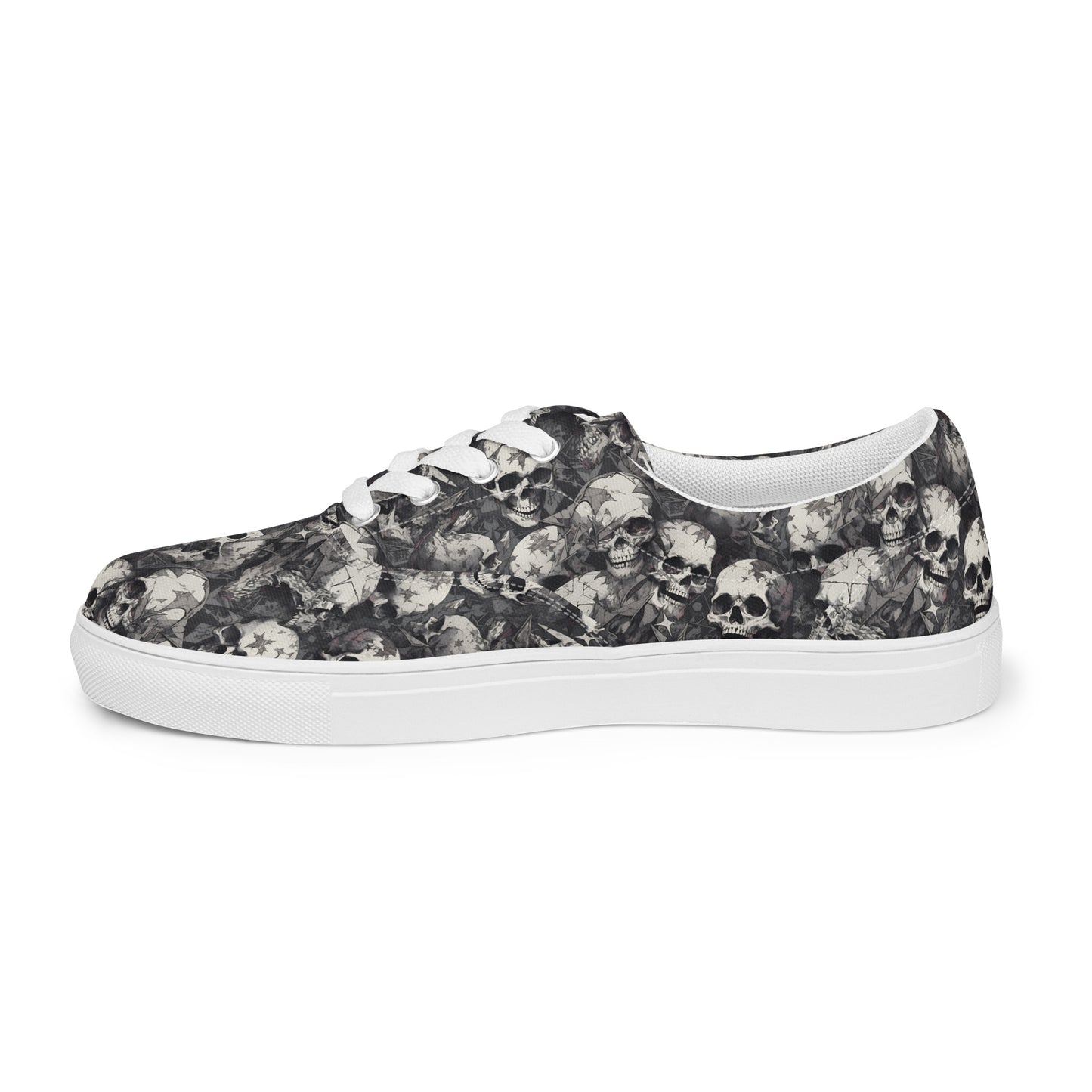 Gothic Skulls Women’s lace-up canvas shoes