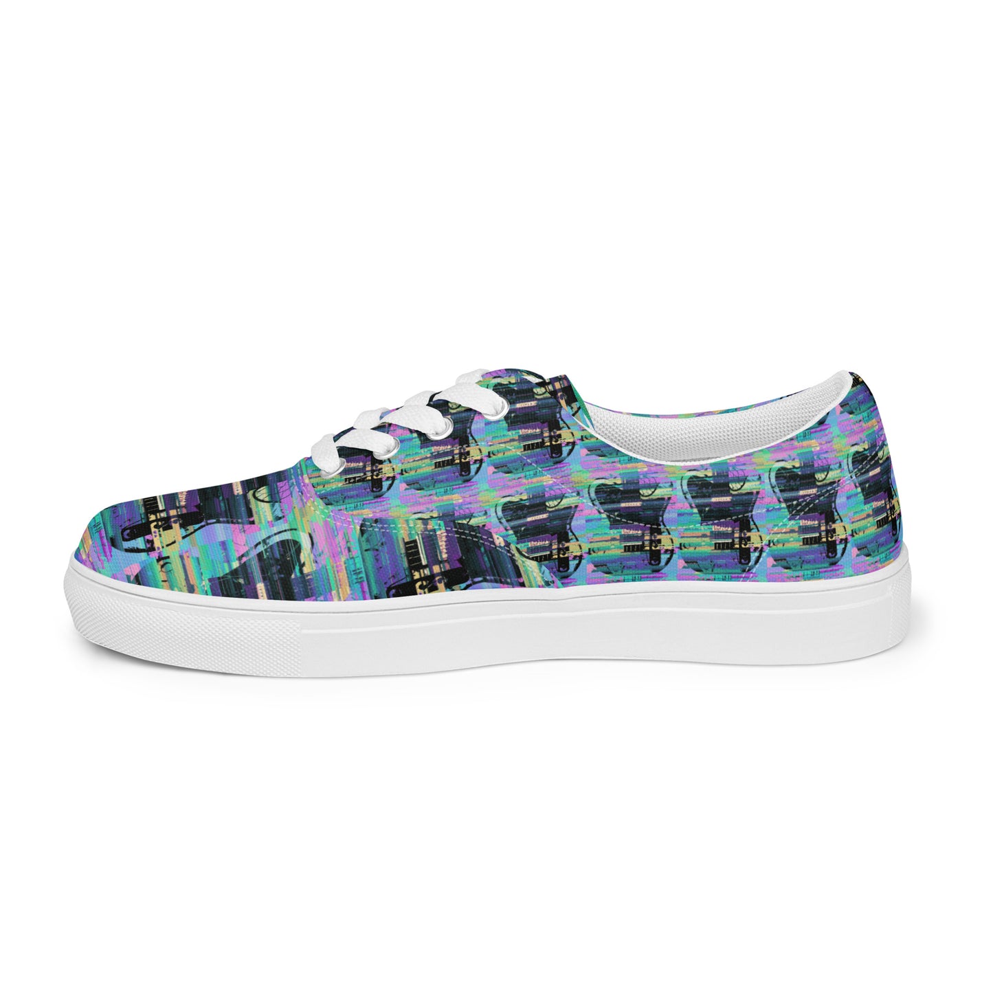Glitch Guitar Women’s lace-up canvas shoes
