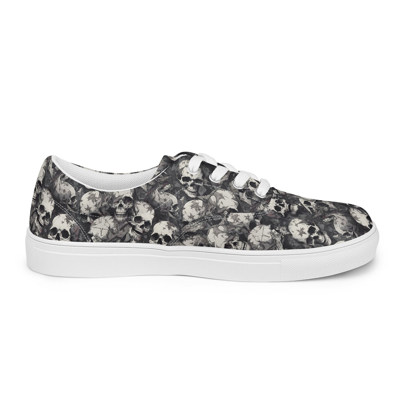 Gothic Skulls Women’s lace-up canvas shoes