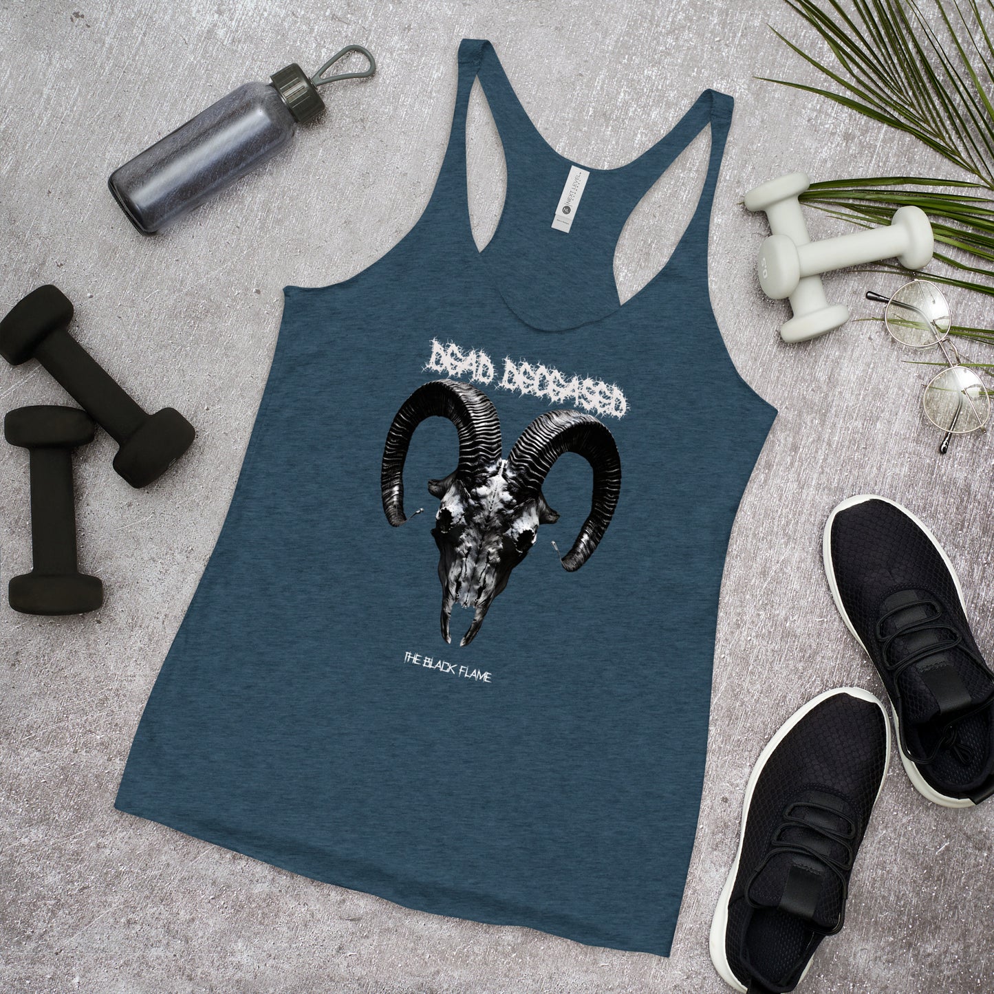 Dead Deceased The Black Flame Women's Racerback Tank - Free Delivery! Rock / Metal / Gothic Alternative Tank Top - Alternative Apparel Only from Phase B Records.