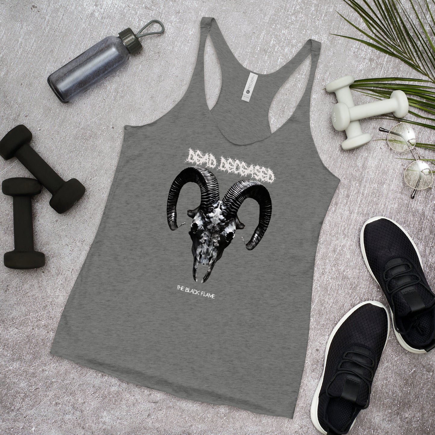 Dead Deceased The Black Flame Women's Racerback Tank - Free Delivery! Rock / Metal / Gothic Alternative Tank Top - Alternative Apparel Only from Phase B Records.