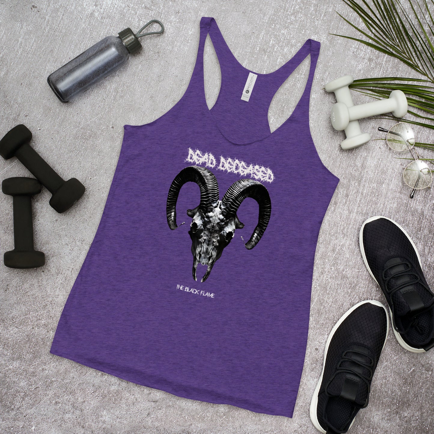Dead Deceased The Black Flame Women's Racerback Tank - Free Delivery! Rock / Metal / Gothic Alternative Tank Top - Alternative Apparel Only from Phase B Records.