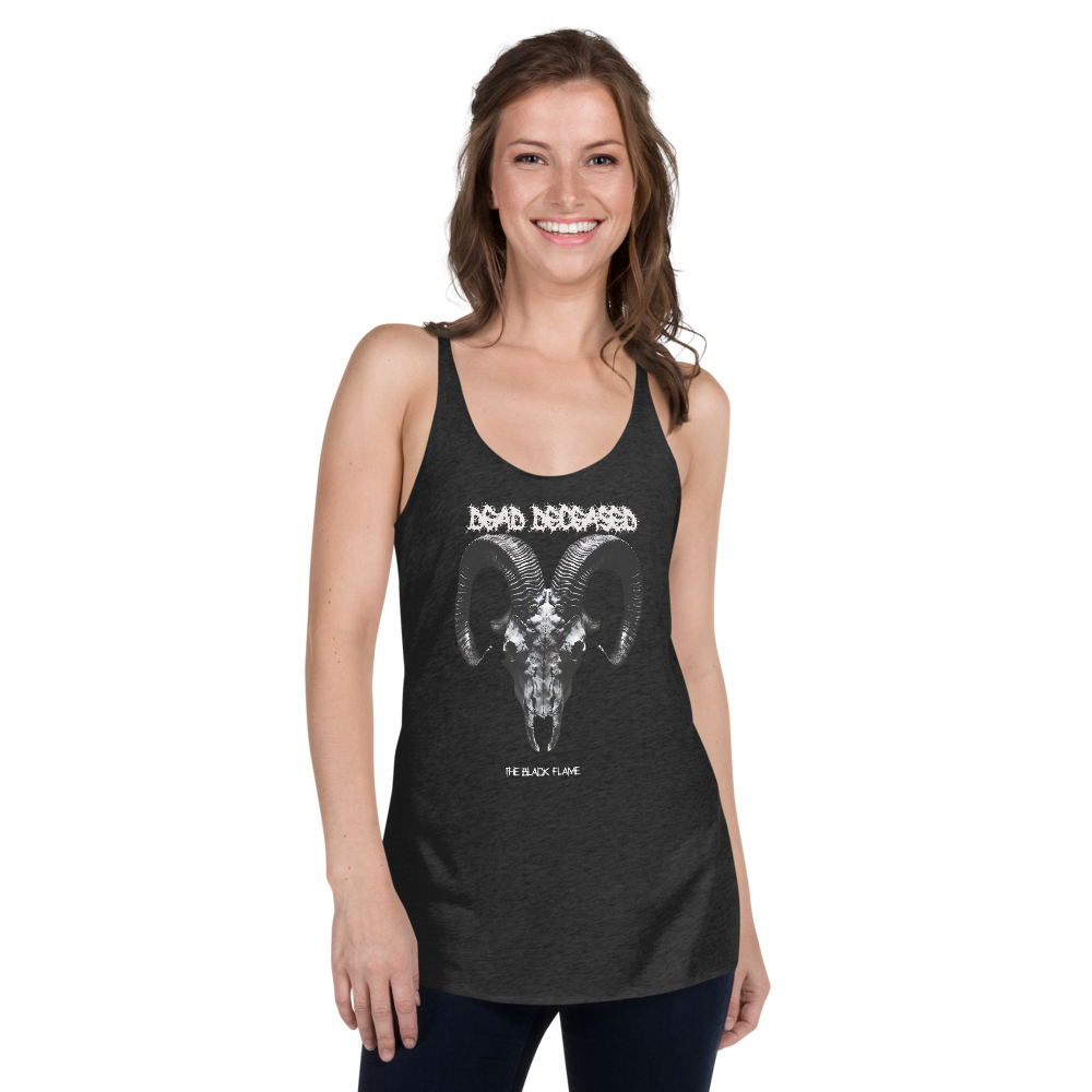 Dead Deceased The Black Flame Women's Racerback Tank - Free Delivery! Rock / Metal / Gothic Alternative Tank Top - Alternative Apparel Only from Phase B Records.