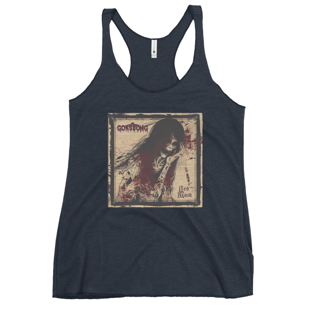 Gokseong Red Mask Women's Racerback Tank - Free Delivery! Rock / Metal / Alternative - Alternative Apparel and Merch Only from Phase B Records.