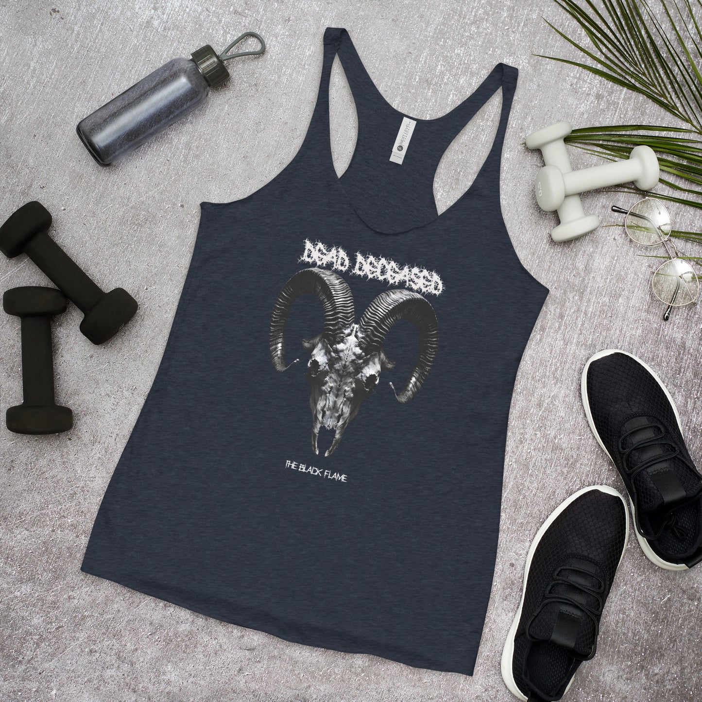 Dead Deceased The Black Flame Women's Racerback Tank - Free Delivery! Rock / Metal / Gothic Alternative Tank Top - Alternative Apparel Only from Phase B Records.
