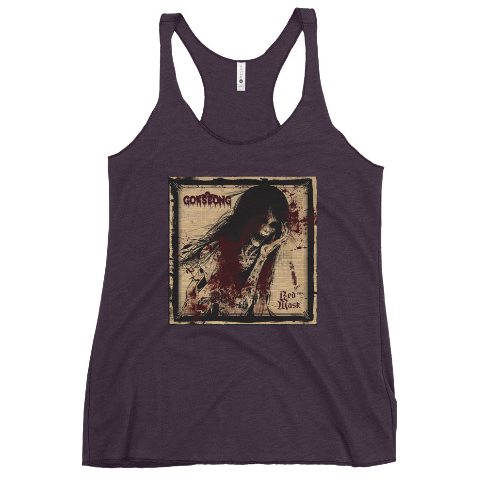 Gokseong Red Mask Women's Racerback Tank - Free Delivery! Rock / Metal / Alternative - Alternative Apparel and Merch Only from Phase B Records.